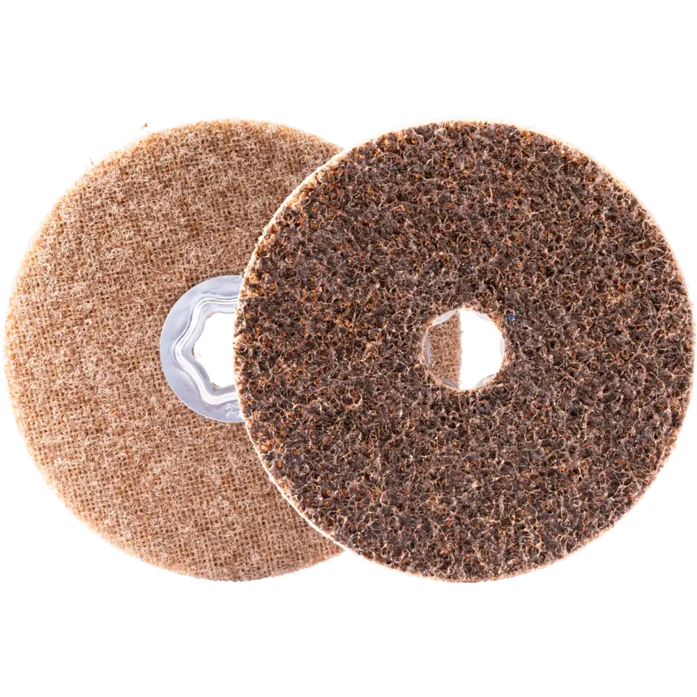 PFERD TOOLS COMBICLICK harte Vliesronde CC 125 mm für Feinschliff und Finish mit Winkelschleifer, 2 Stück