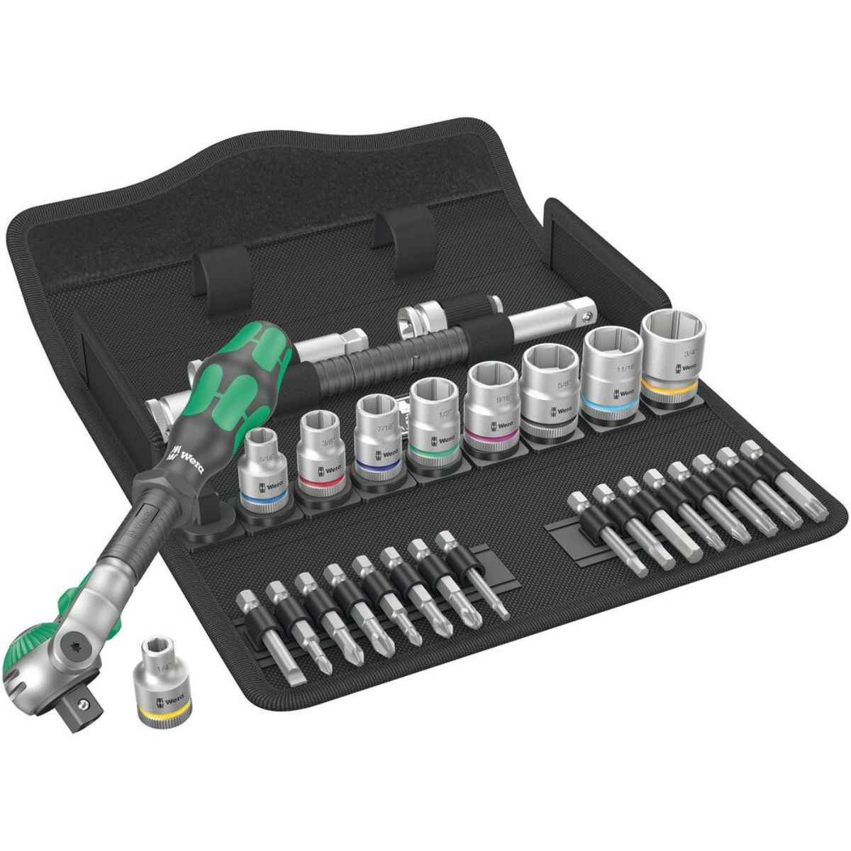 Wera 8100 SB 9 Zyklop Speed-Knarrensatz, 3/8"-Antrieb, zöllig, 29-teilig