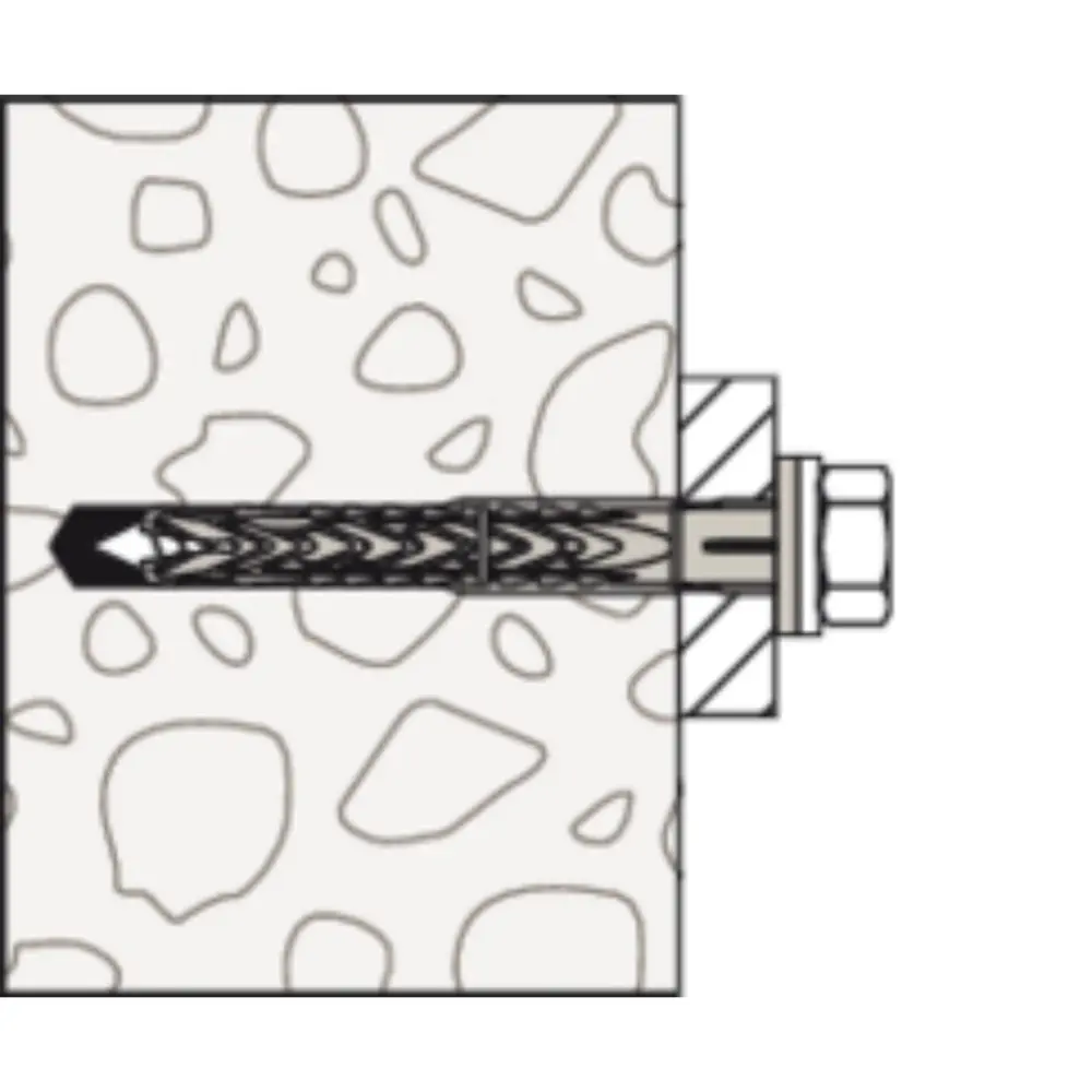 Fischer Langschaftdübel SXRL 10x80 FUS mit Sechskantschraube und U-Scheibe
