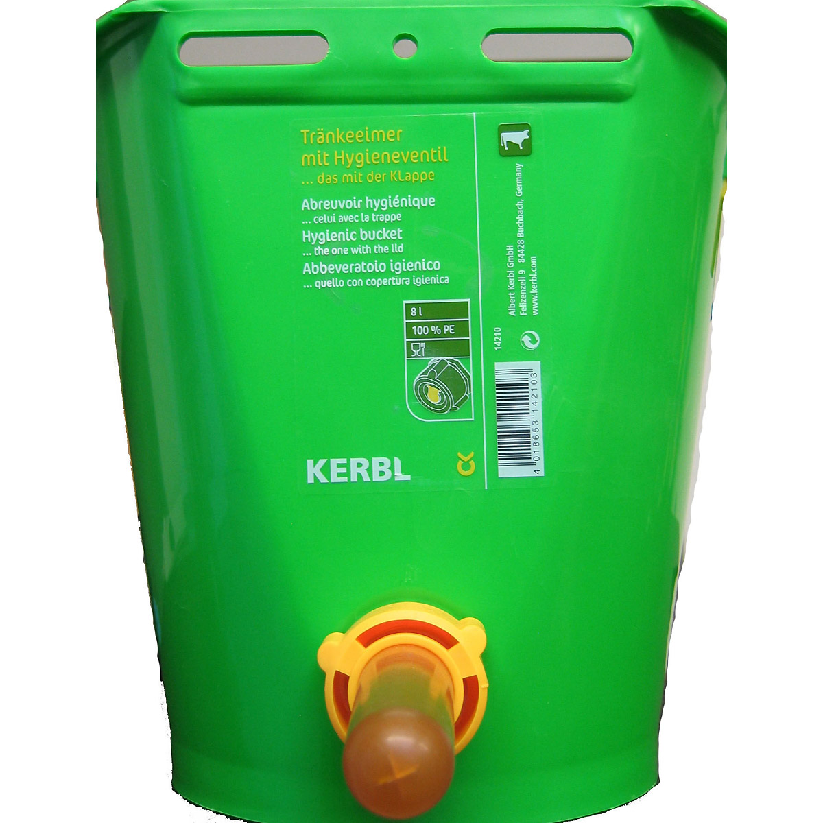 Kerbl Hygienetränkeeimer mit Klapp-Ventil