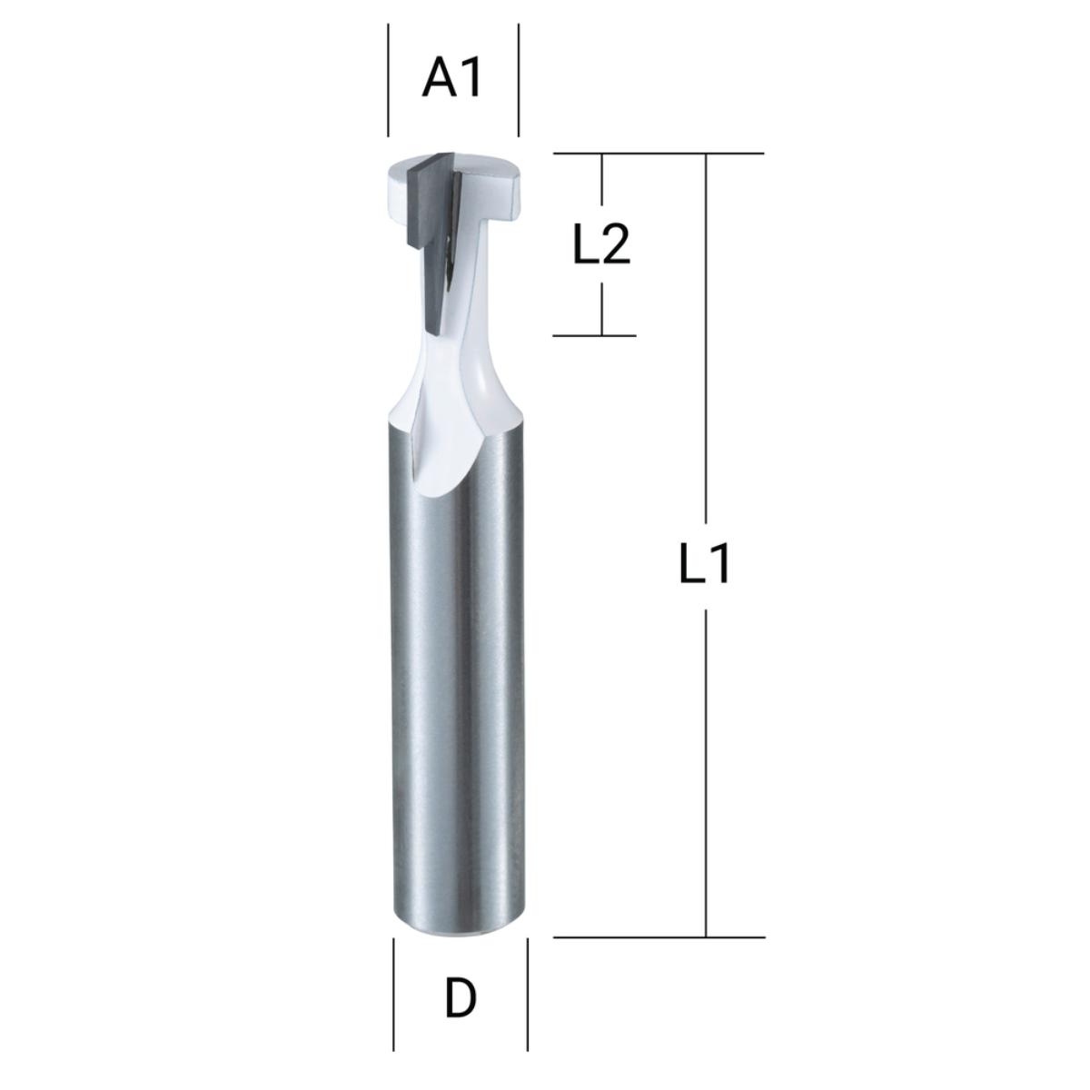 Makita T-Nutfräser 9,5 mm Ø 8 mm Schaft - 10,5 mm Arbeitslänge - 48 mm Gesamtlänge - D-48907