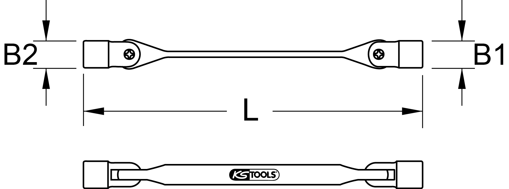 KS Tools Doppel-Gelenkschlüssel