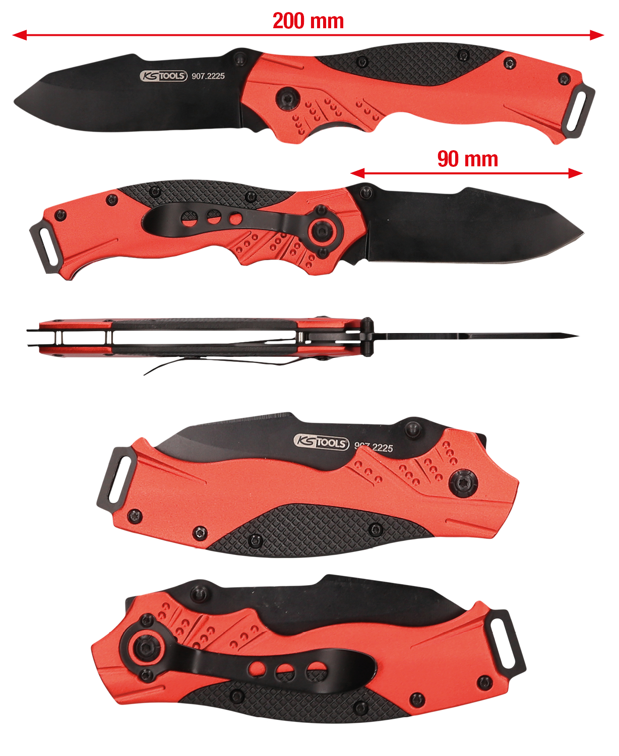 KS Tools Klappmesser mit Arretierung, 34 mm