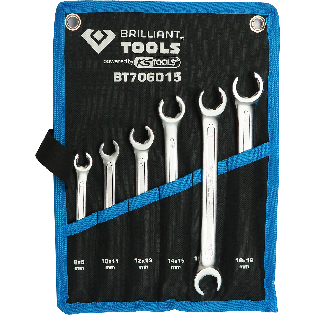Brilliant Tools Leitungsschlüssel-Satz, 6-tlg, 8 - 19 mm