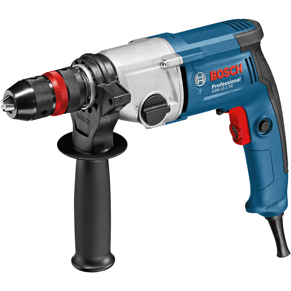Bosch Bohrmaschine GBM 13-2 RE, mit hochpräzisem Schnellspannbohrfutter 1,5 - 13 mm