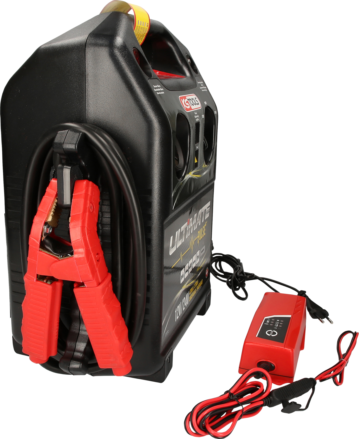 KS Tools 12 V - 24 V Kondensator-Booster - mobiles Starthilfegerät 4700 A - 3700A
