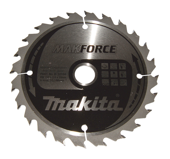 Makita Kreissägeblatt MAKFORCE, 150/20 mm - 24 Zähne - 1,5 mm - Holz - B-32194
