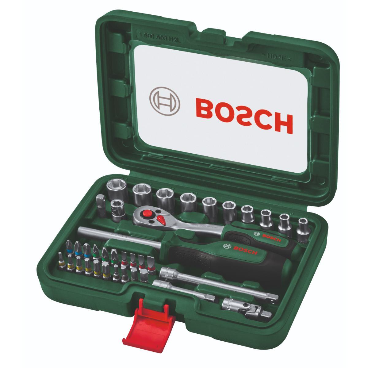 Bosch Handwerkzeuge 1/4"-Ratschen-Set 37-teilig
