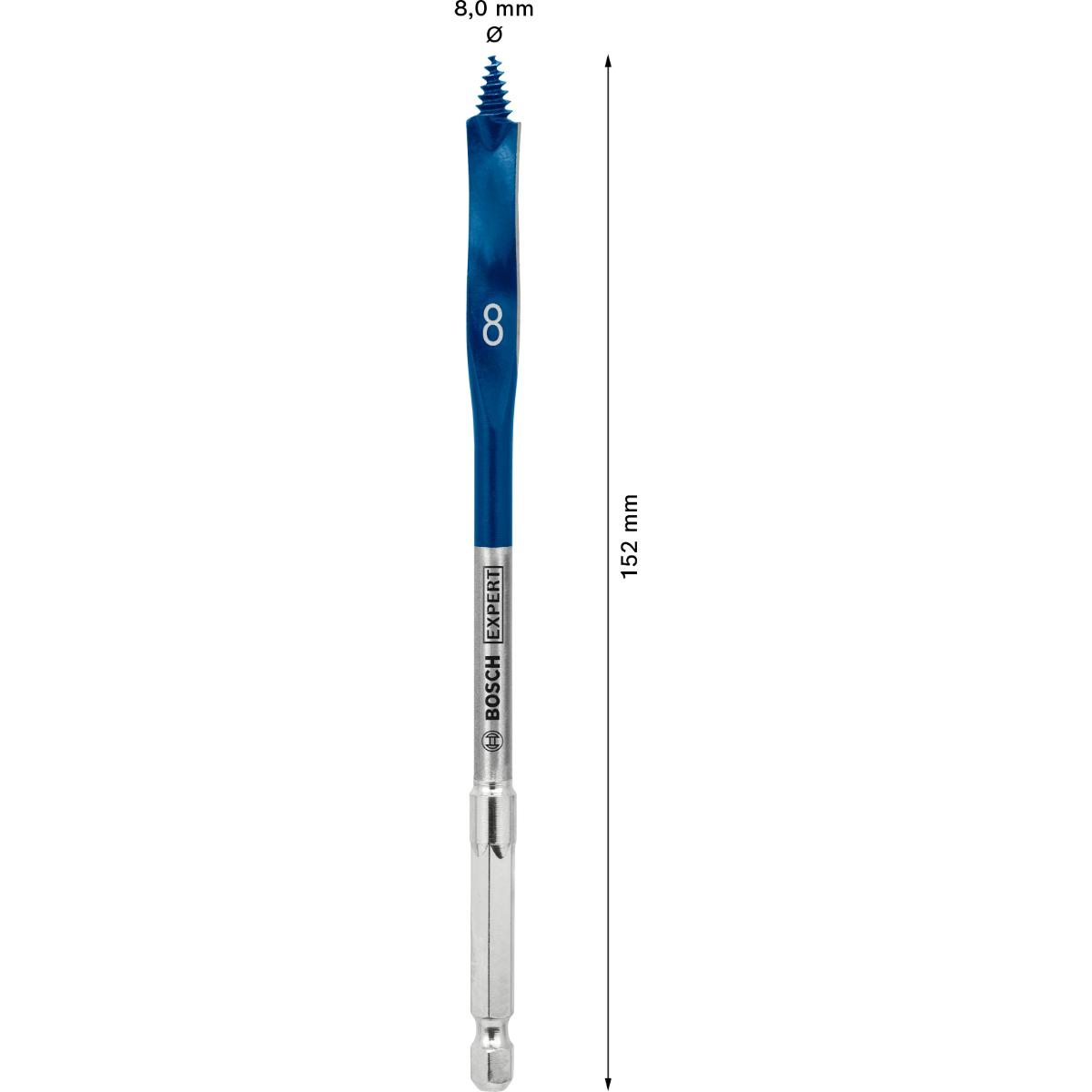 Bosch EXPERT Self Cut Speed Flachfräsbohrer, 8 x 152 mm