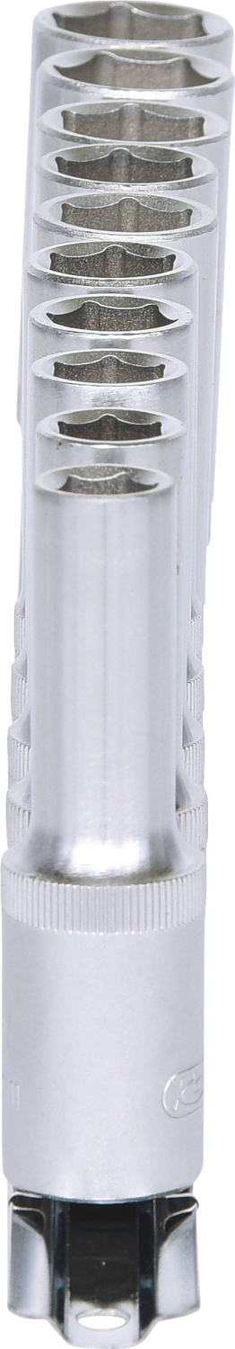 KS Tools 1/2" Sechskant-Stecknuss-Satz, lang, 10-tlg 10-19mm