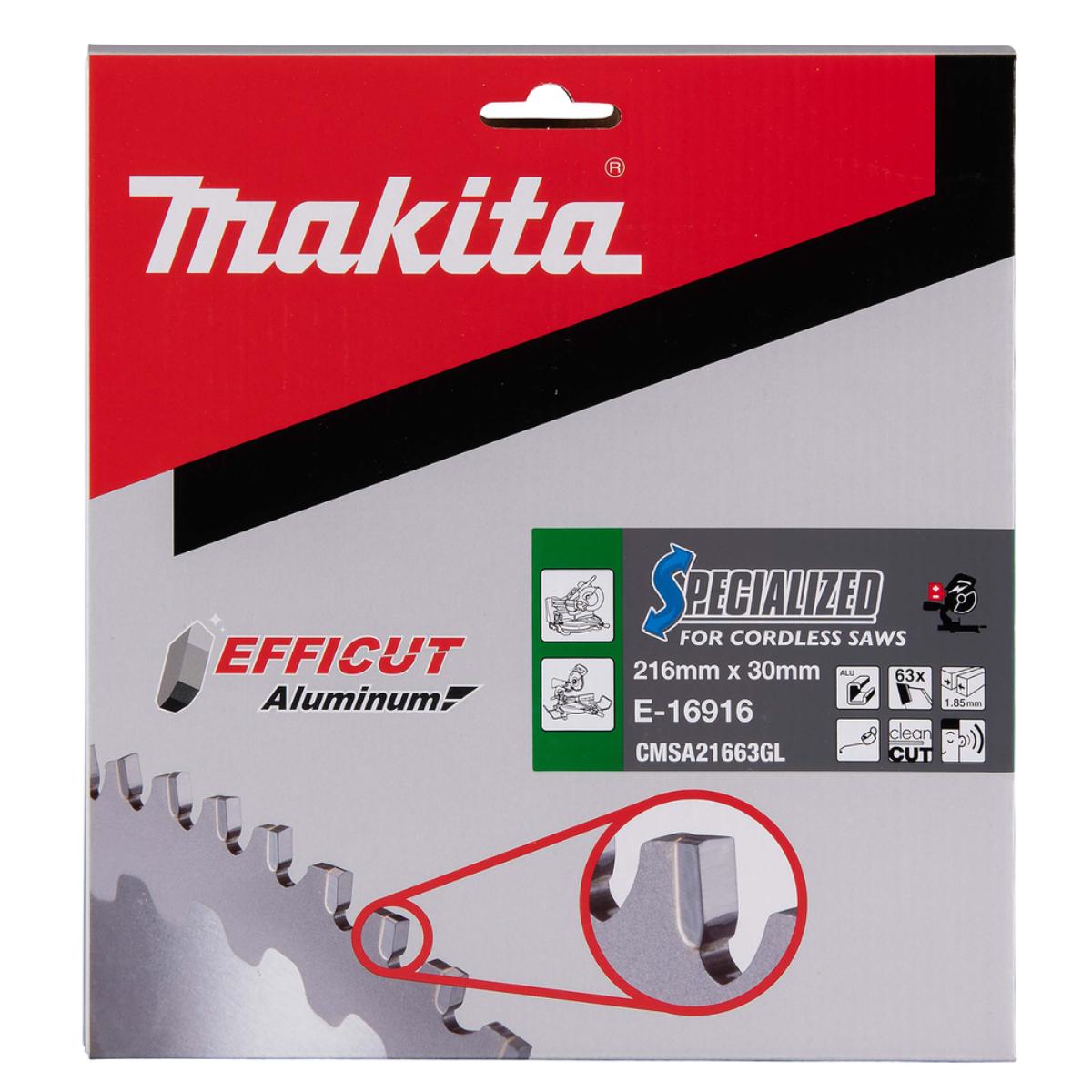 Makita EFFICUT Sägeblatt 216x30x63 Aluminium - E-16916