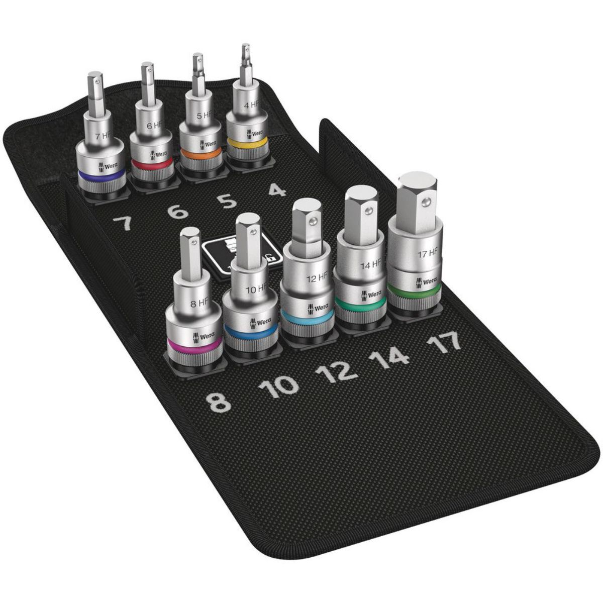 Wera 8740 C HF 1 Zyklop Bitnuss-Satz Innensechskant, mit Haltefunktion, 9-teilig