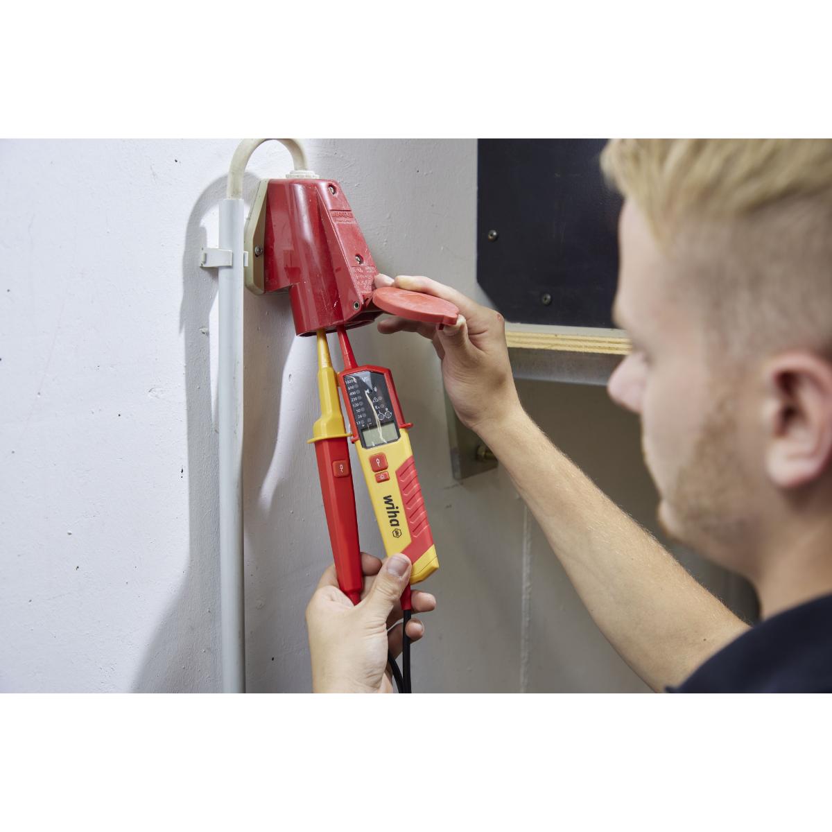 Wiha Spannungs- und Durchgangsprüfer 0,5 - 1.000 V AC, CAT IV mit 2x AAA-Batterien