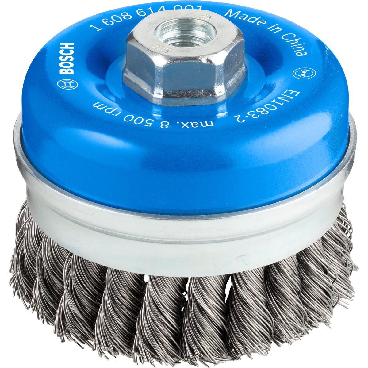 Bosch PRO Topfbürste, Stahl, gezopfter Draht, M14