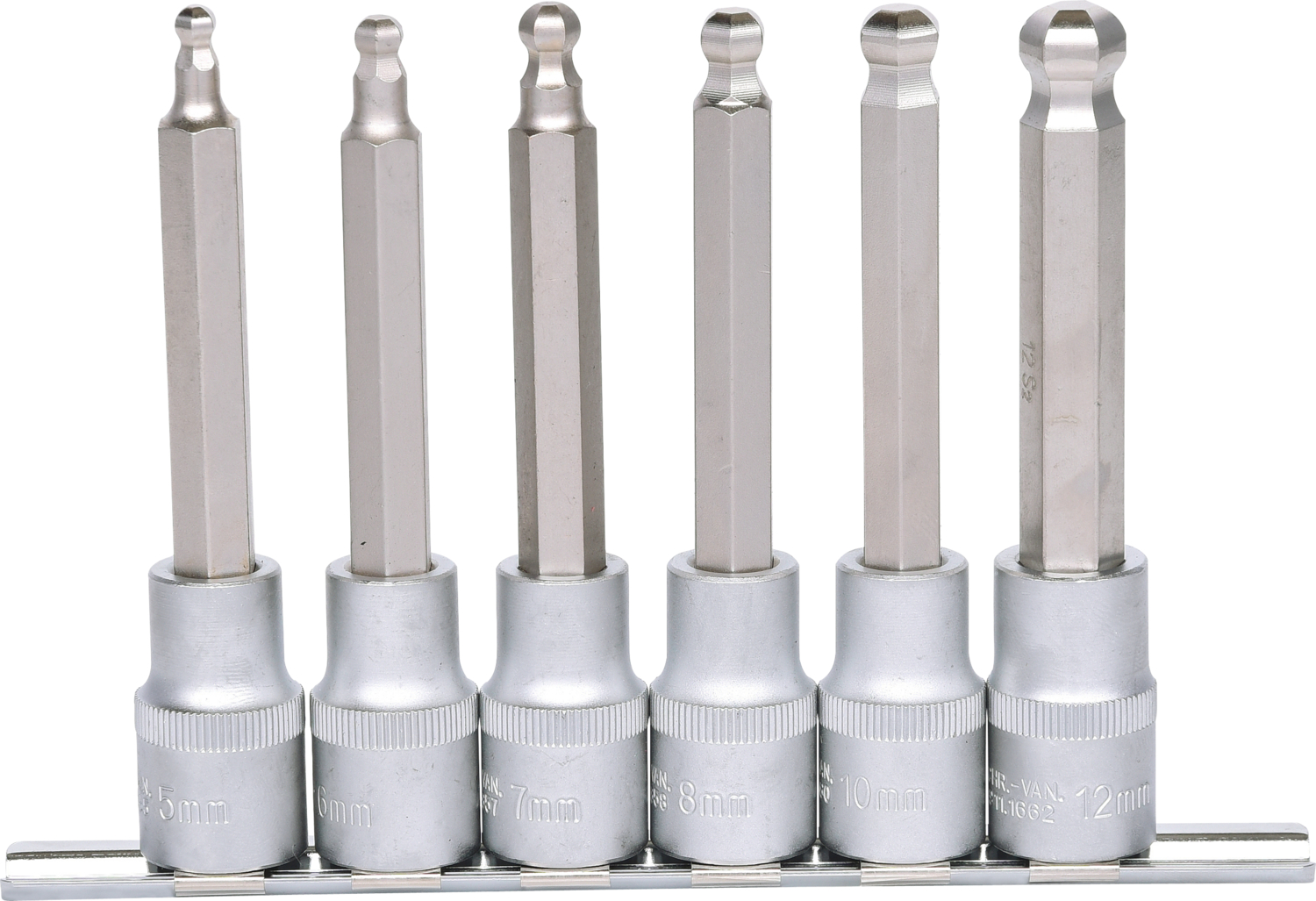 KS Tools 1/2" Bit-Stecknuss-Satz Innensechskant, 6-tlg