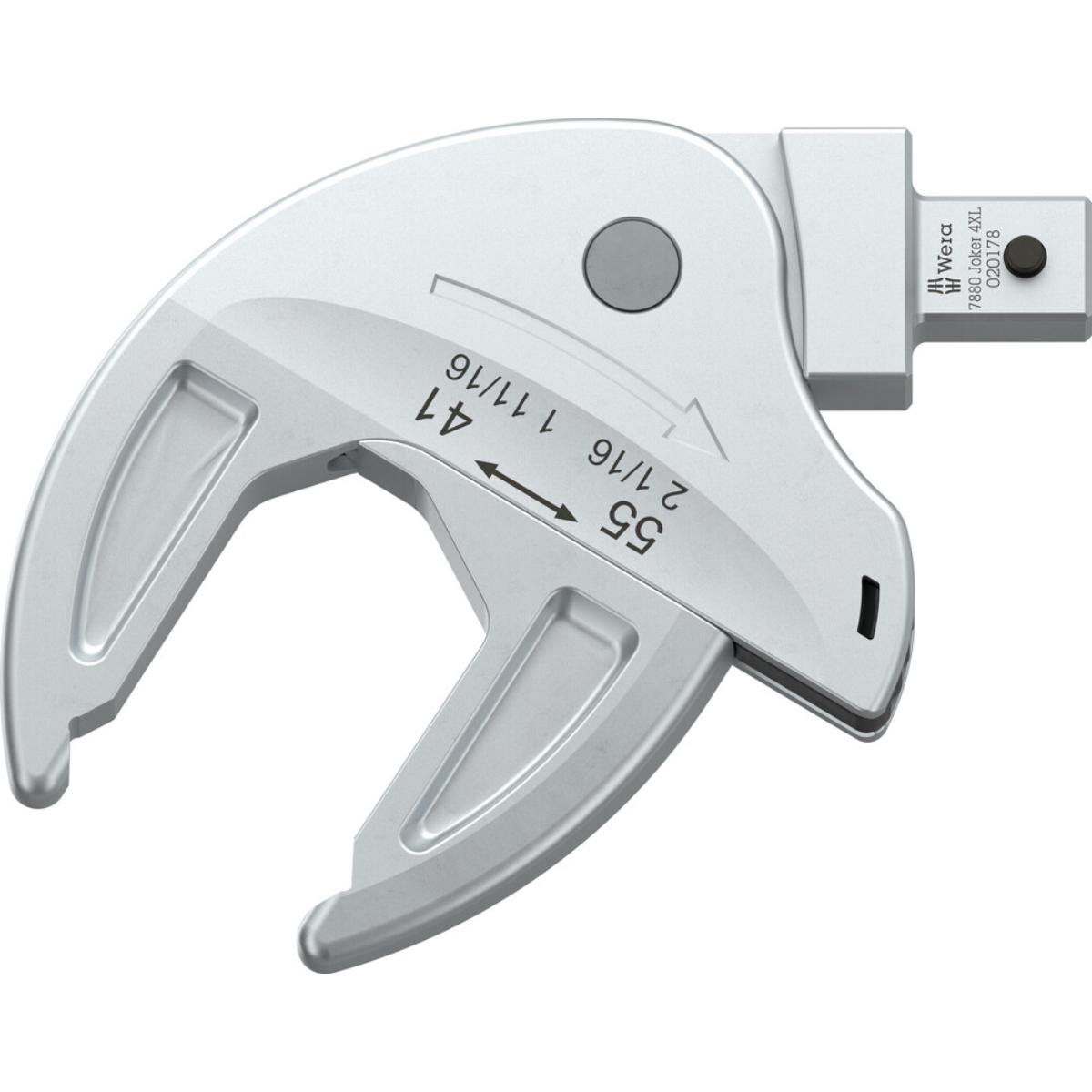 Wera 7880 Joker 4XL Selbstjustierender Einsteck-Maulschlüssel für Schlüsselweite 41-55 mm, 14x18 mm