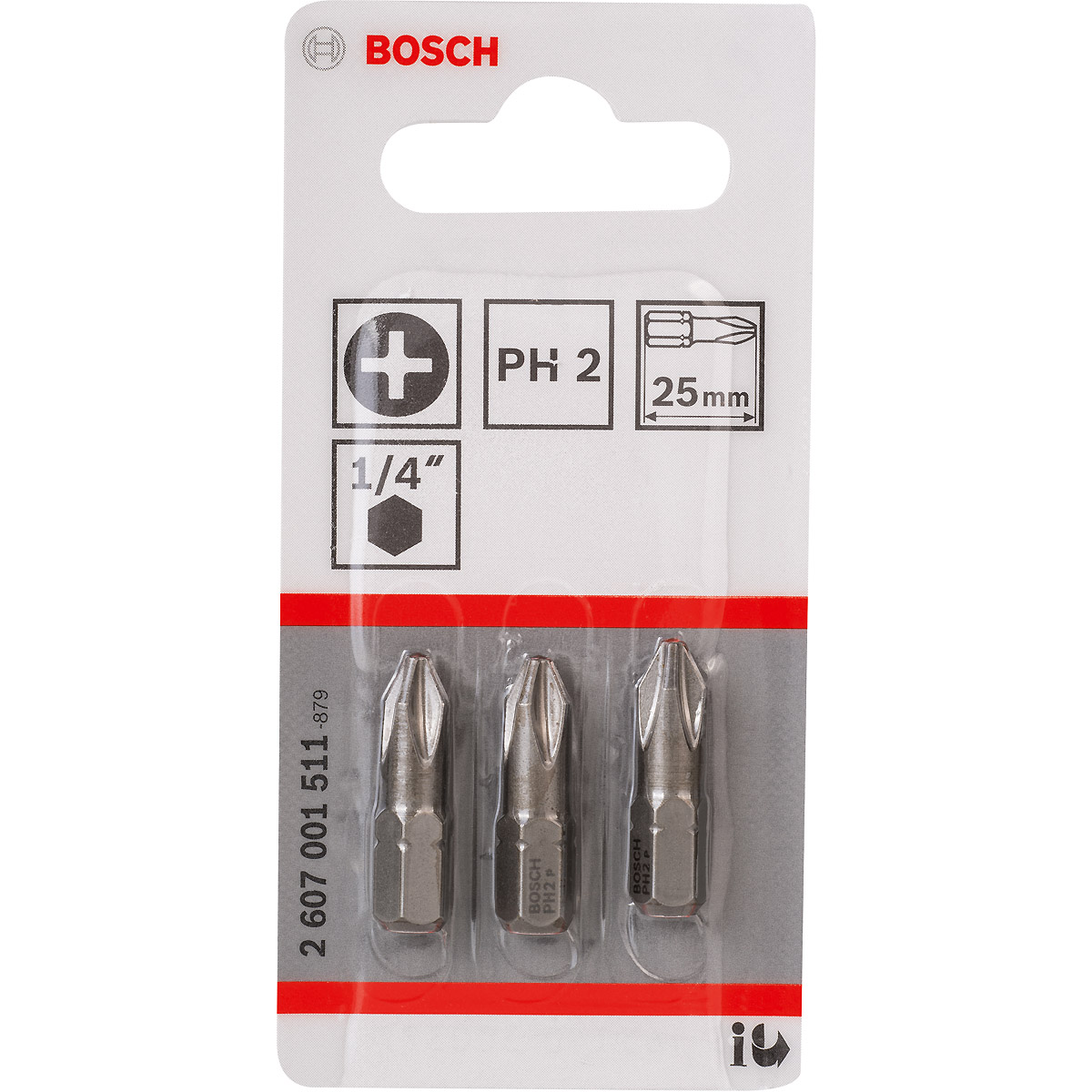 Bosch Schrauberbit Extra-Hart, Kreuzschlitz PH2