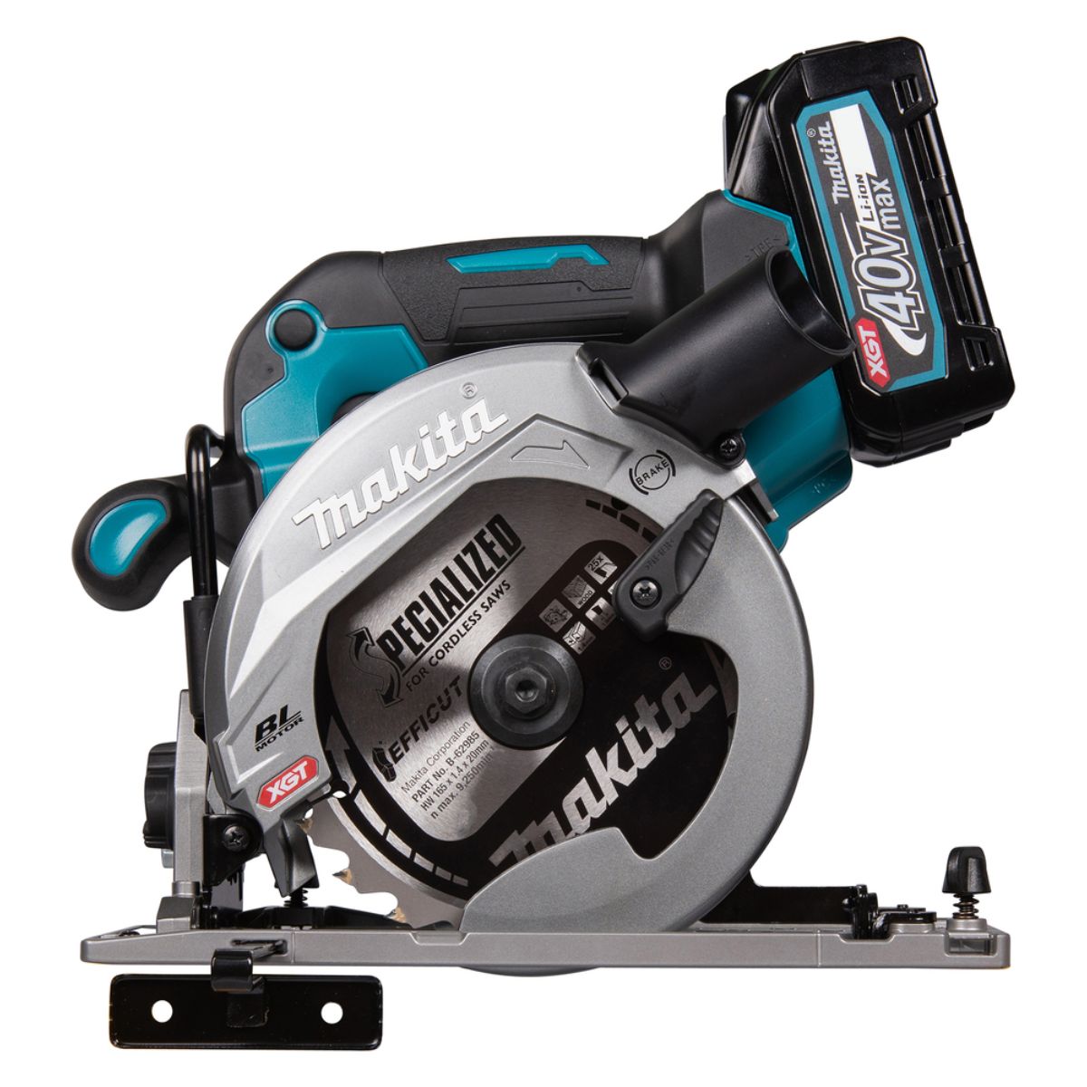Makita Akku-Handkreissäge 57 mm 40V max. / 2,5 Ah, 2 Akkus + Ladegerät HS012GD201