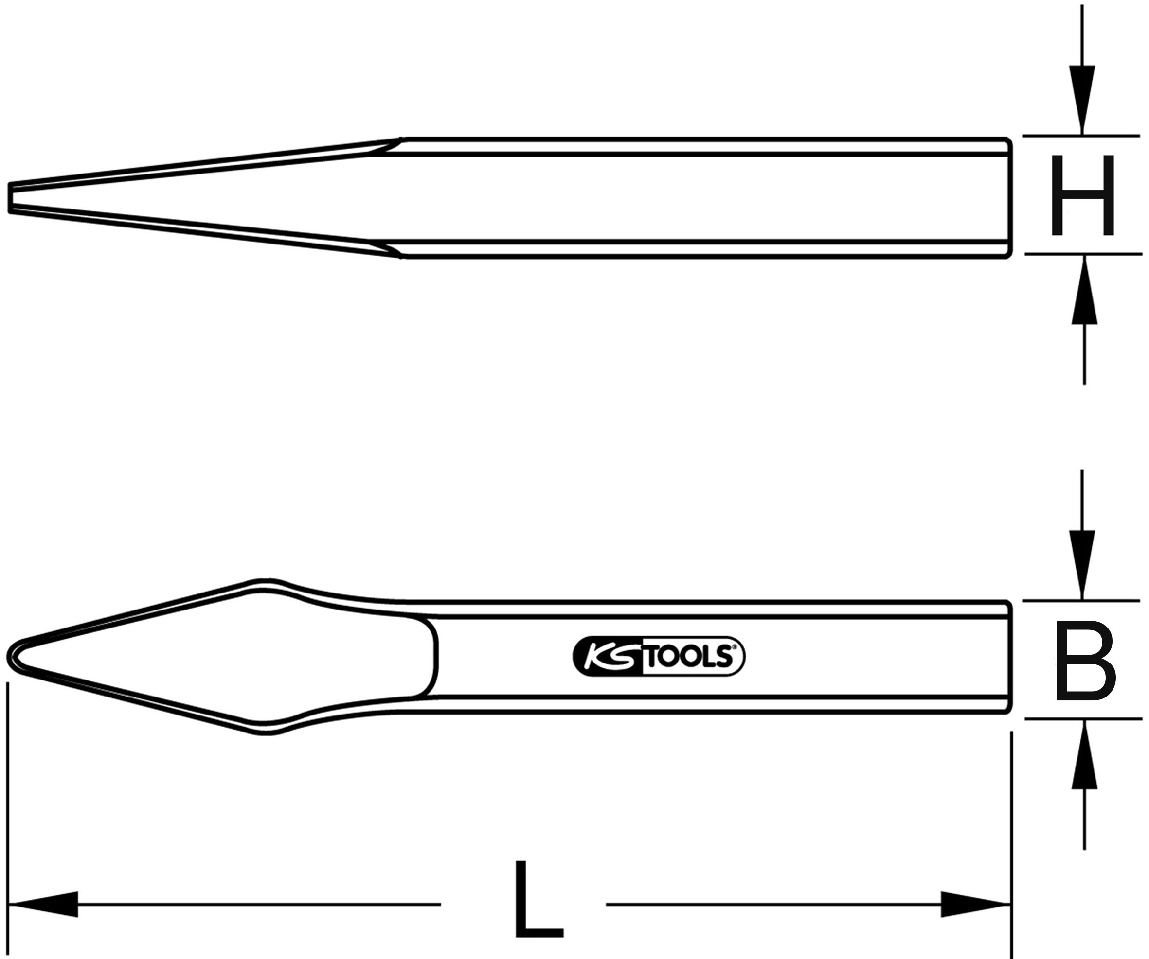 KS Tools BRONZEplus Betonmeißel, 380mm
