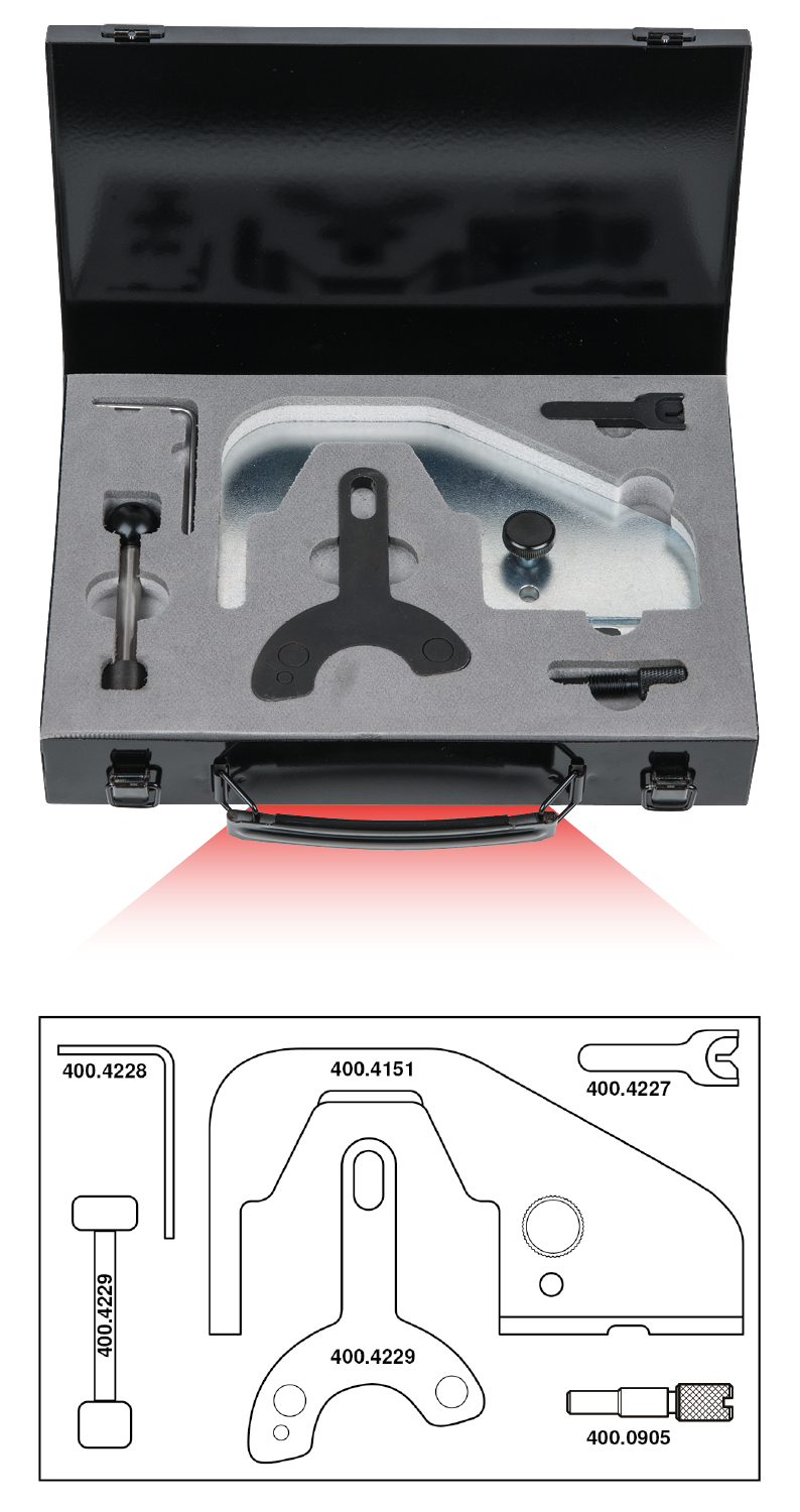 KS Tools Motoreinstell-Werkzeug-Satz für Volvo, 6-tlg