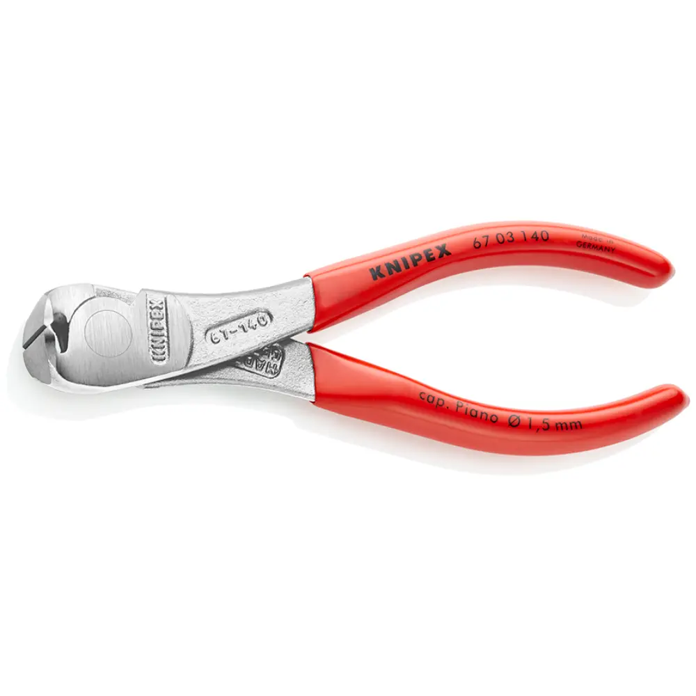 KNIPEX Kraft-Vornschneider mit Kunststoff überzogen verchromt 145 mm