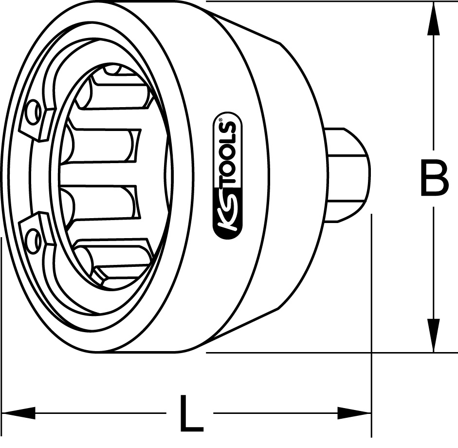 KS Tools Einschraubwerkzeug für Exzenteranschlüsse (S-Anschluss), 10mm