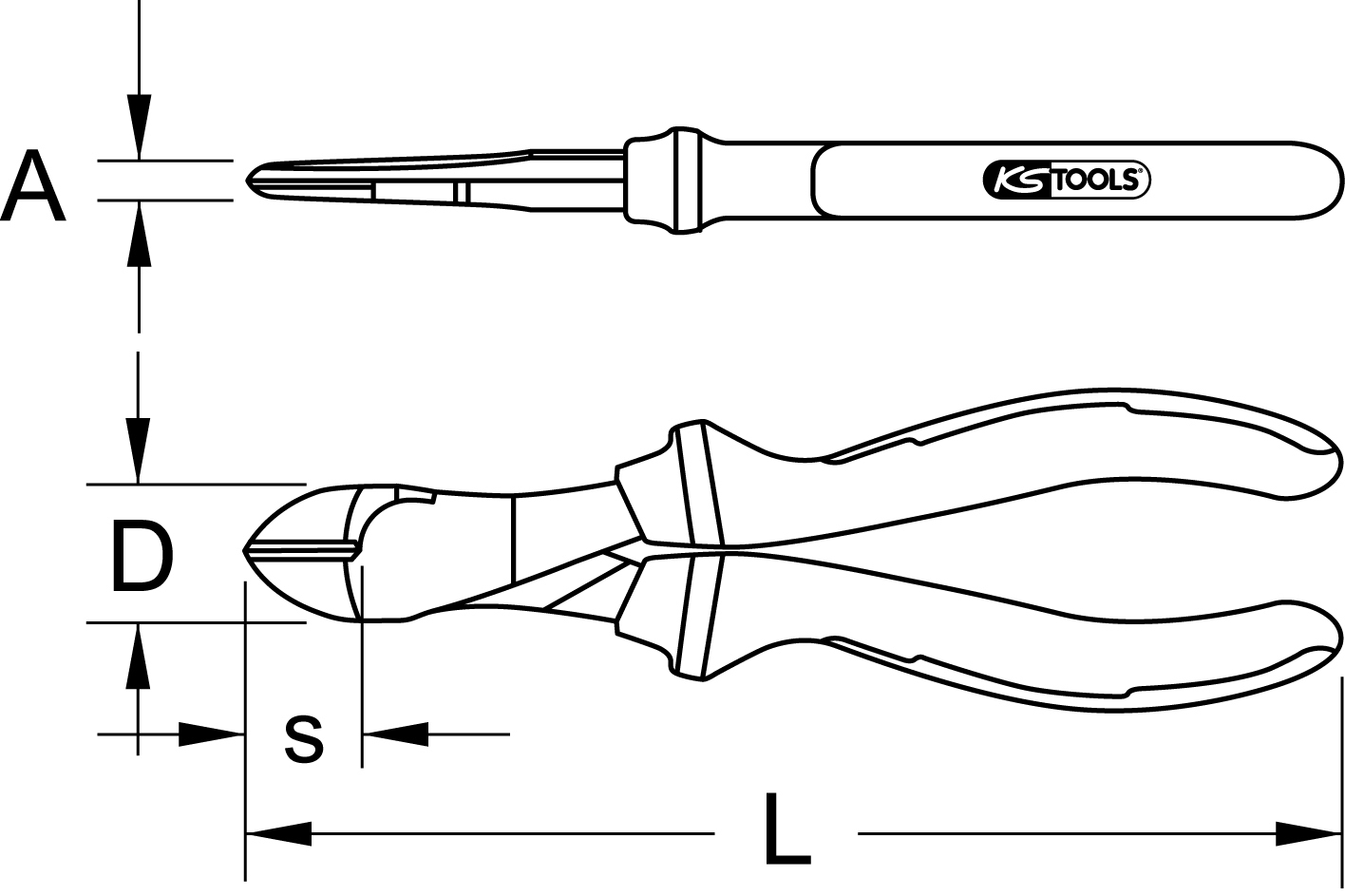 KS Tools ERGOTORQUE VDE Kraft-Seitenschneider