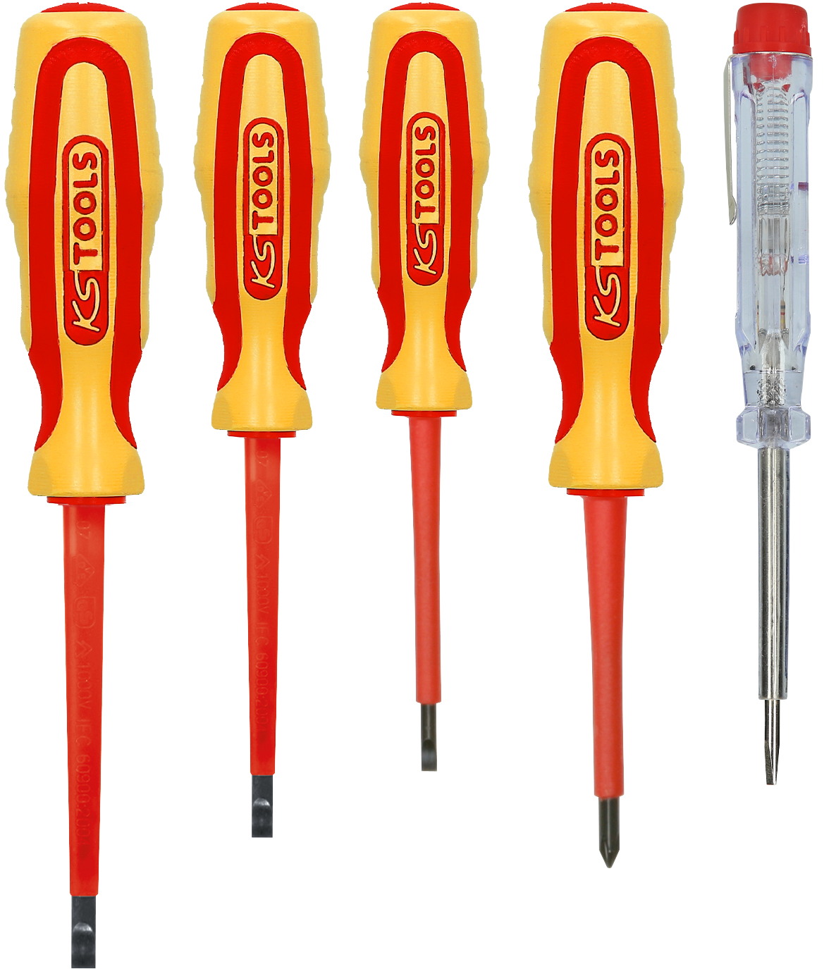 KS Tools ERGOTORQUE VDE Schraubendreher-Satz, PH+Schlitz, 5-tlg