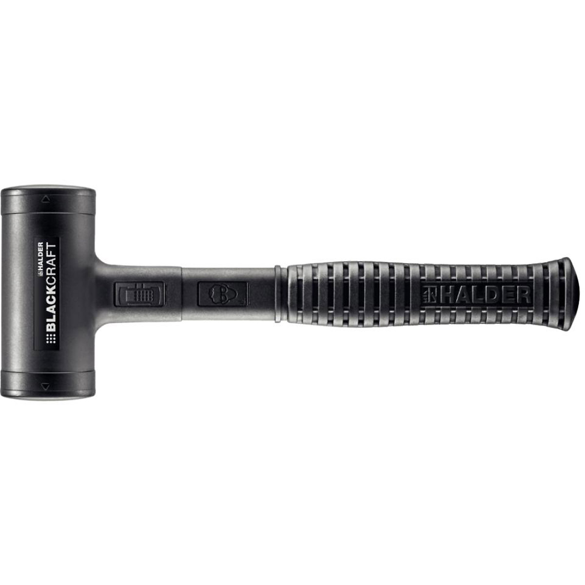 HALDER BLACKCRAFT - Schonhammer mit bruchsicherem Stahlrohrstiel, ergonomisch und rutschsicher