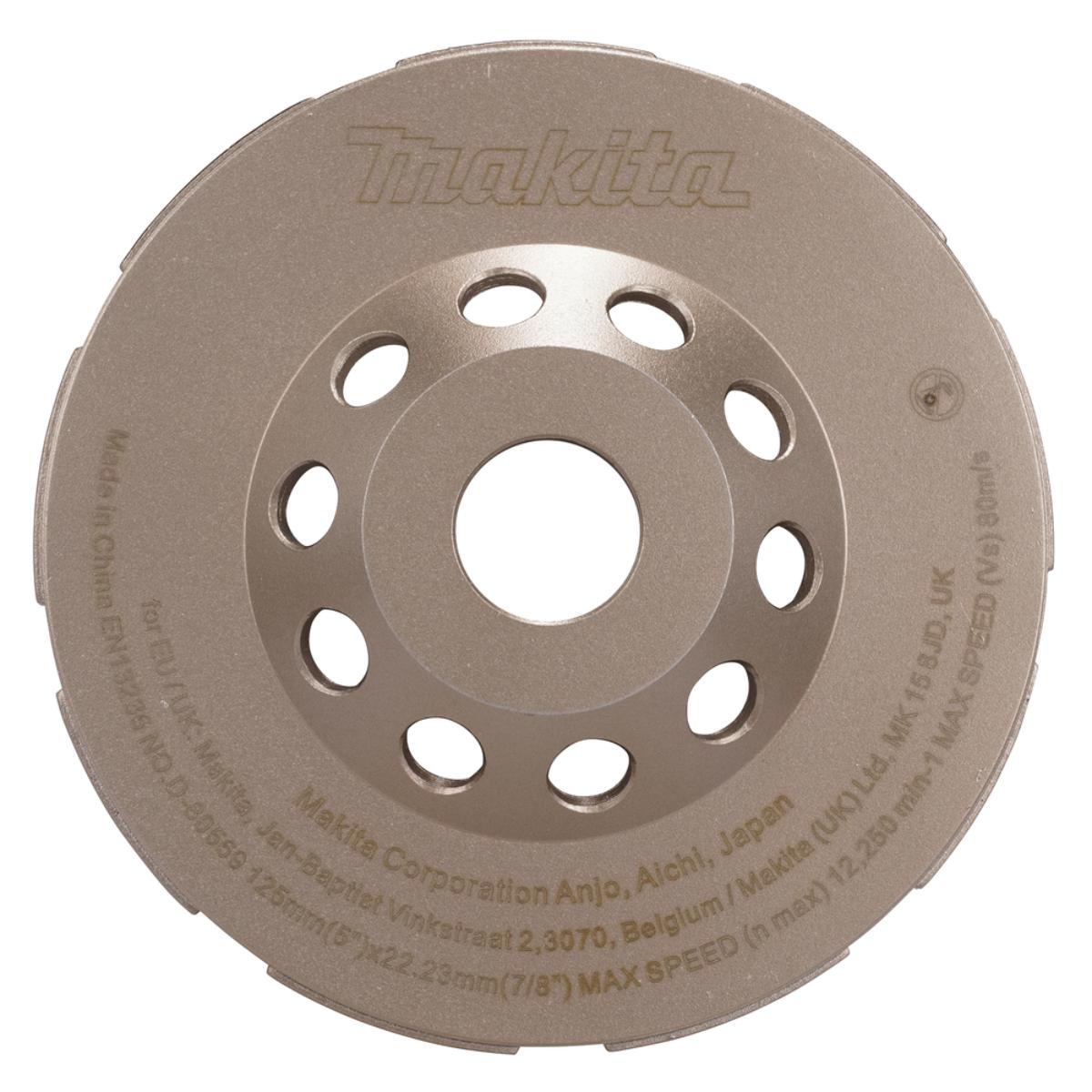 Makita Schleiftopf grob Ø 125 mm, grob, Für Beton