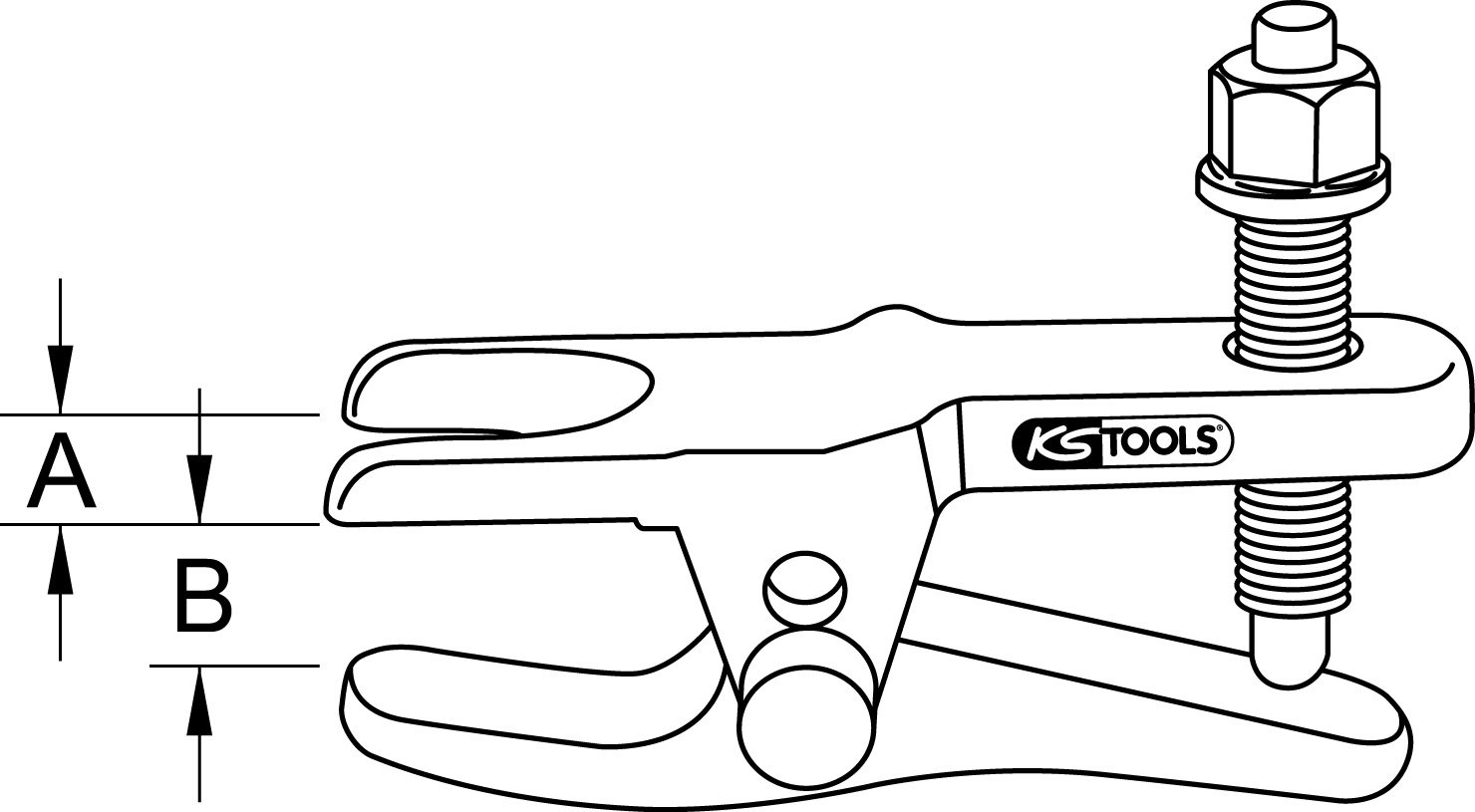 KS Tools Universal-Kugelgelenk-Ausdrücker, 0-55 mm