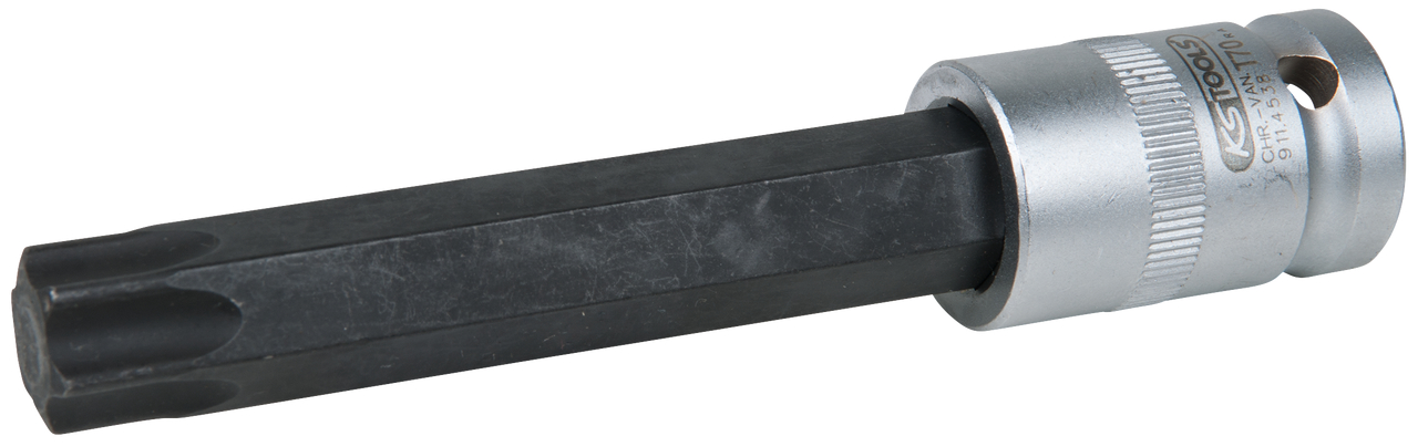 KS Tools 1/2" Bit-Stecknuss für Torx-Schrauben, T70, Länge 120 mm, phosphatiert