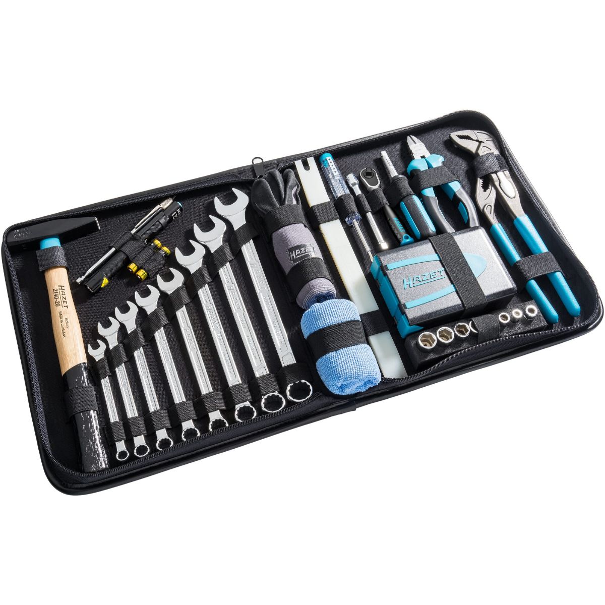 HAZET Premium Werkzeug Ledertasche Satz 64-teilig Sechskant 6,3 (1/4 Zoll)