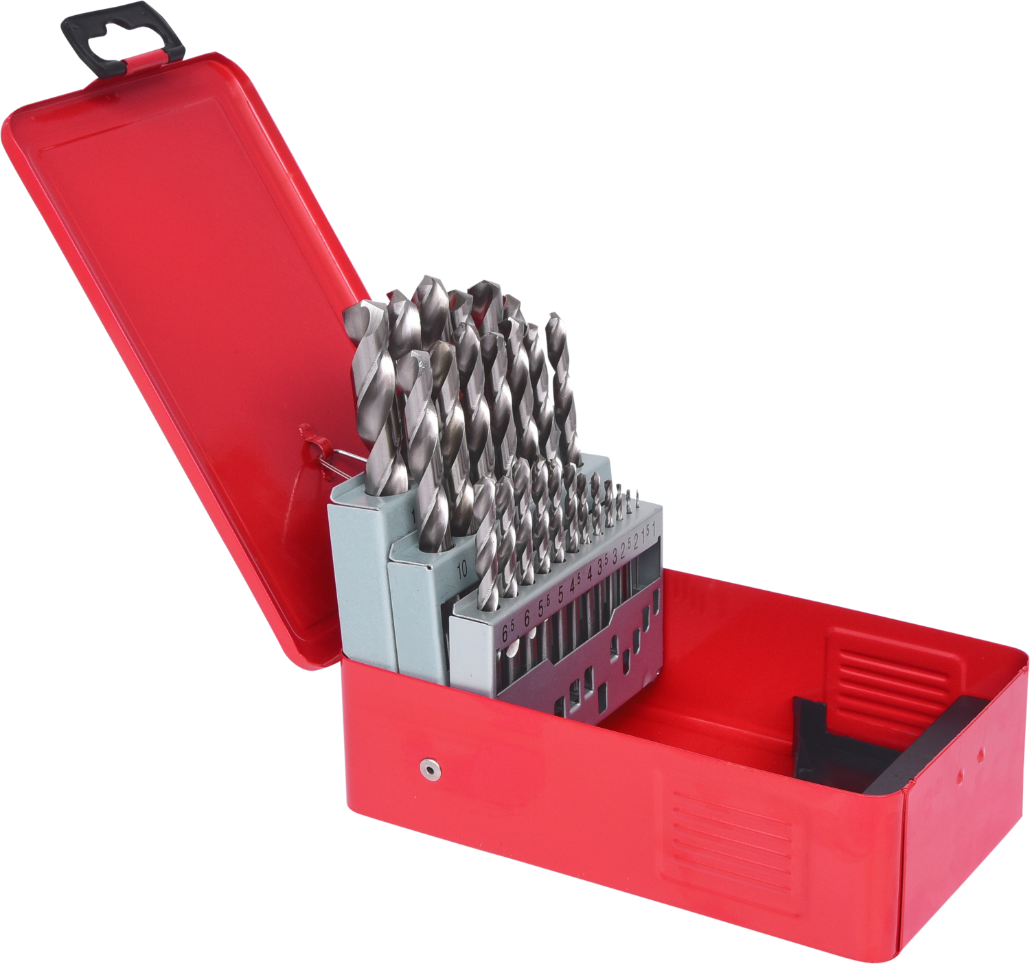 KS Tools HSS-G Spiralbohrer-Satz, Stahlblechkassette, 25-tlg 1-13mm