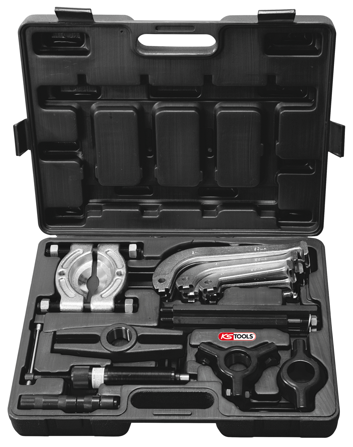 KS Tools Hydraulischer Abziehersatz 2-armig und 3-armig, 22-tlg