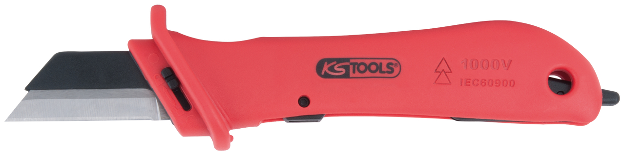 KS Tools Kabelmesser mit Schutzisolierung und auswechselbarer Klinge, 189mm
