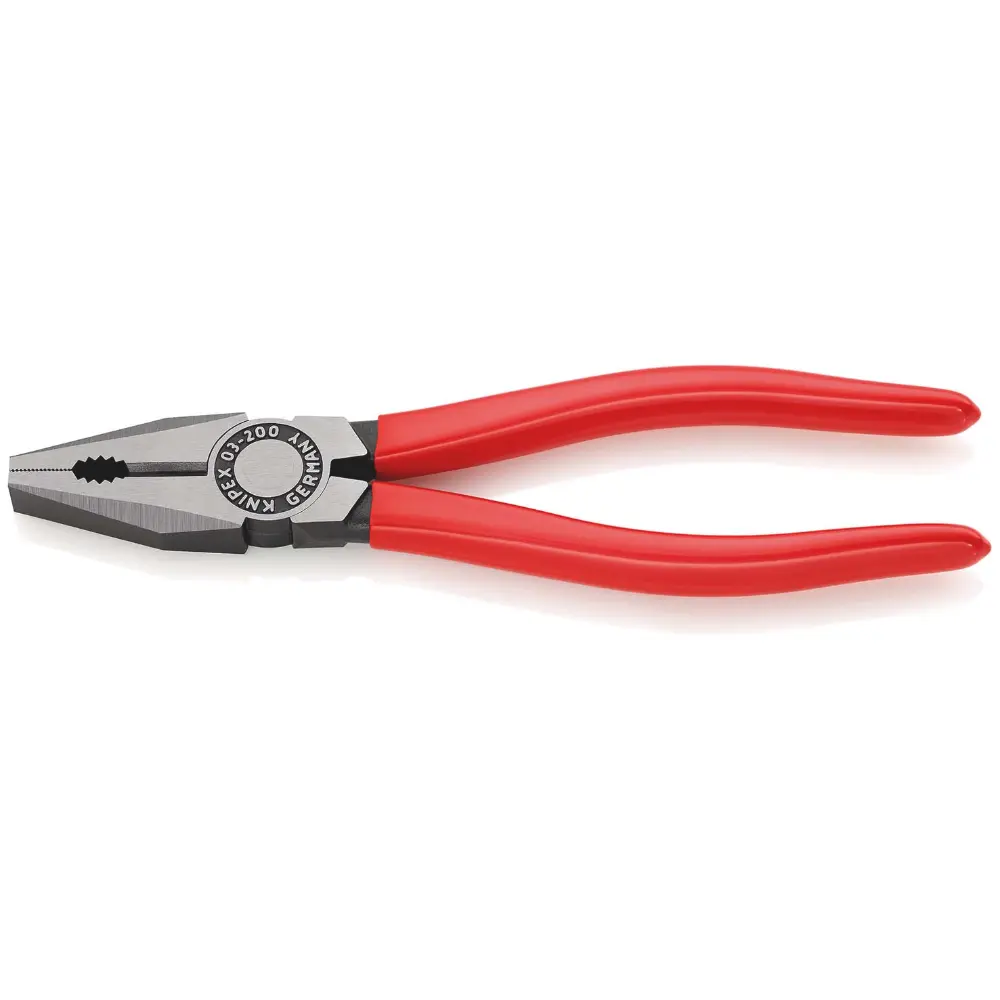 KNIPEX Kombizange mit Kunststoff überzogen schwarz atramentiert 200 mm