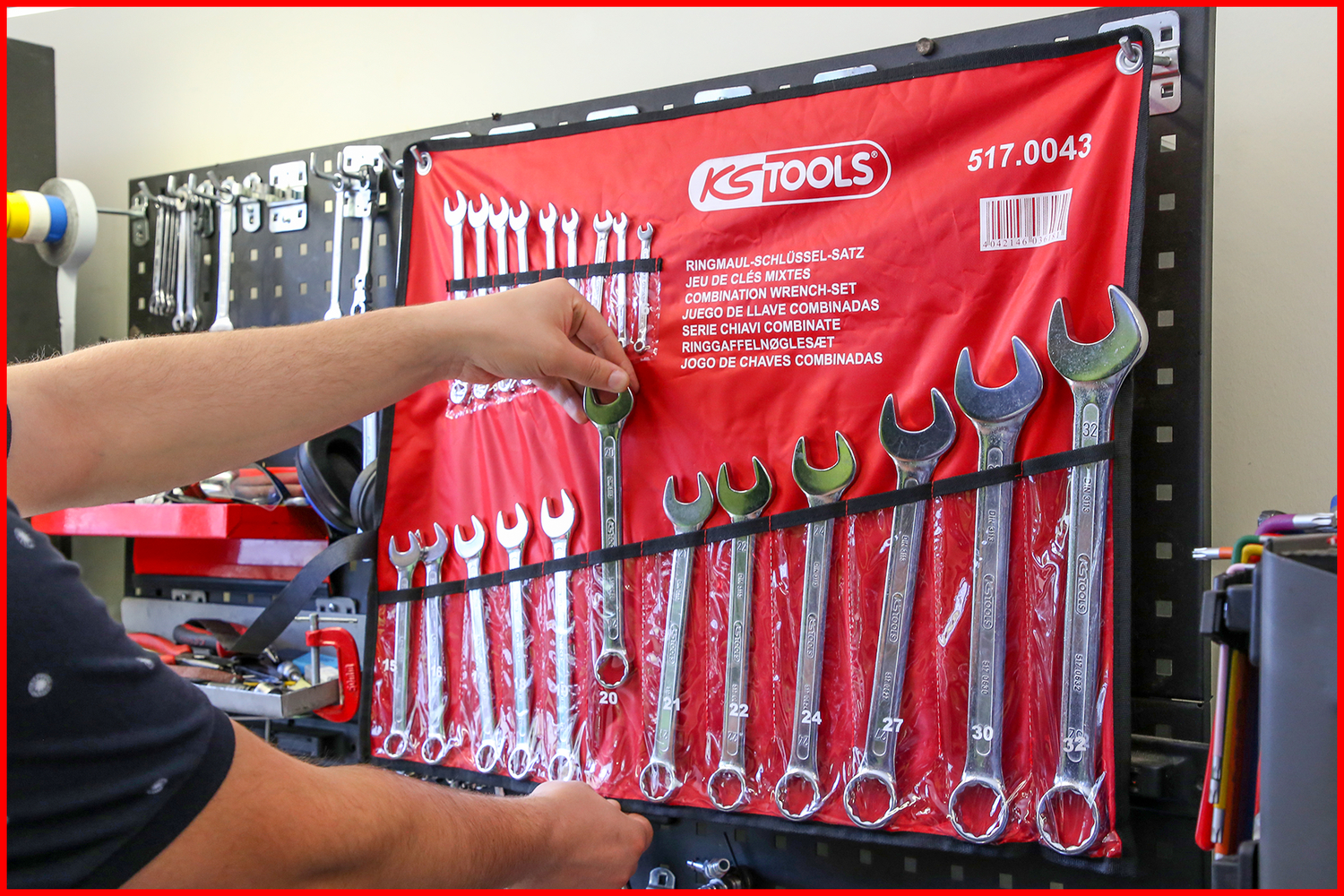 KS Tools Ringmaulschlüssel-Satz, abgewinkelt, 21-tlg 6-32mm