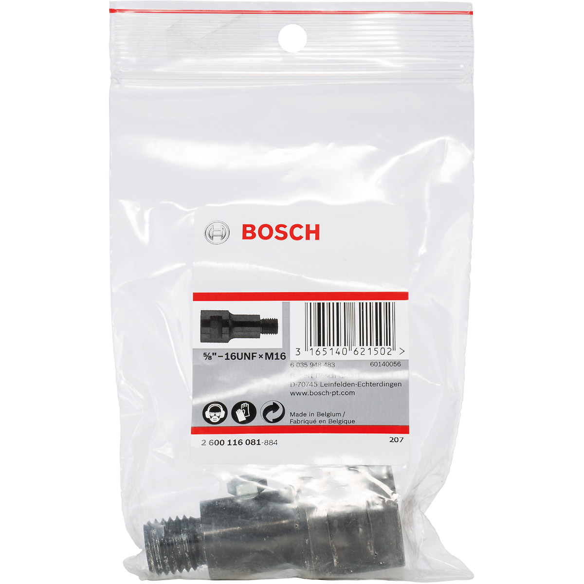 Bosch Adapter zu Diamantdosensenker, Adapter Maschinenseite: 5/8 Zoll-16UNF mit M 16
