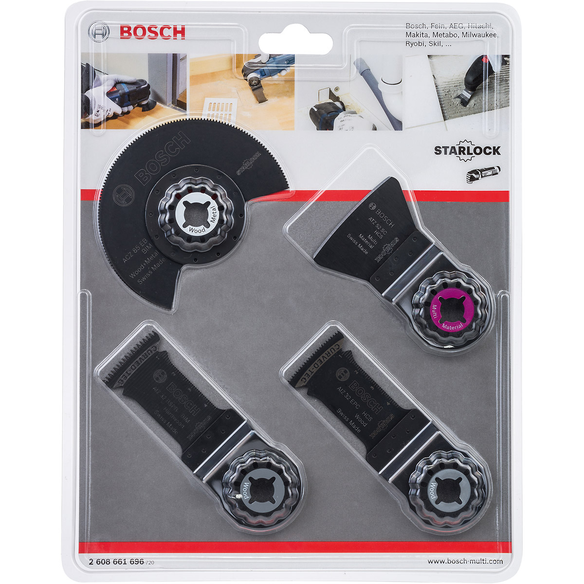 Bosch Boden-/Einbau-Set, 4-teilig