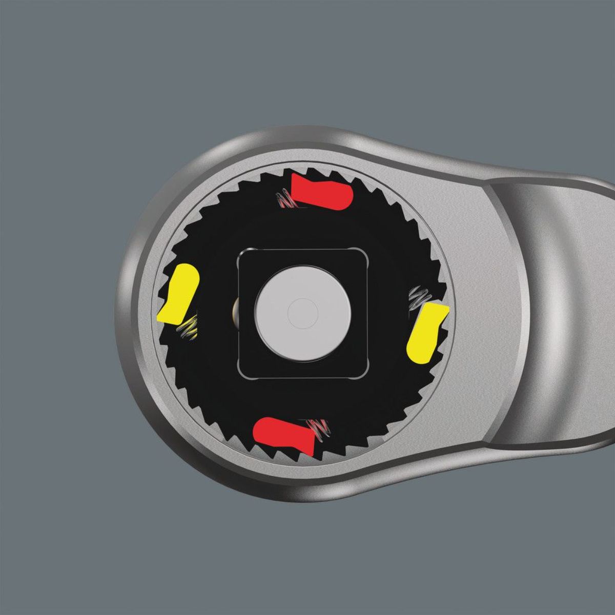 Wera 8003 C Zyklop Metal-Knarre mit Durchsteckvierkant mit 1/2"-Antrieb