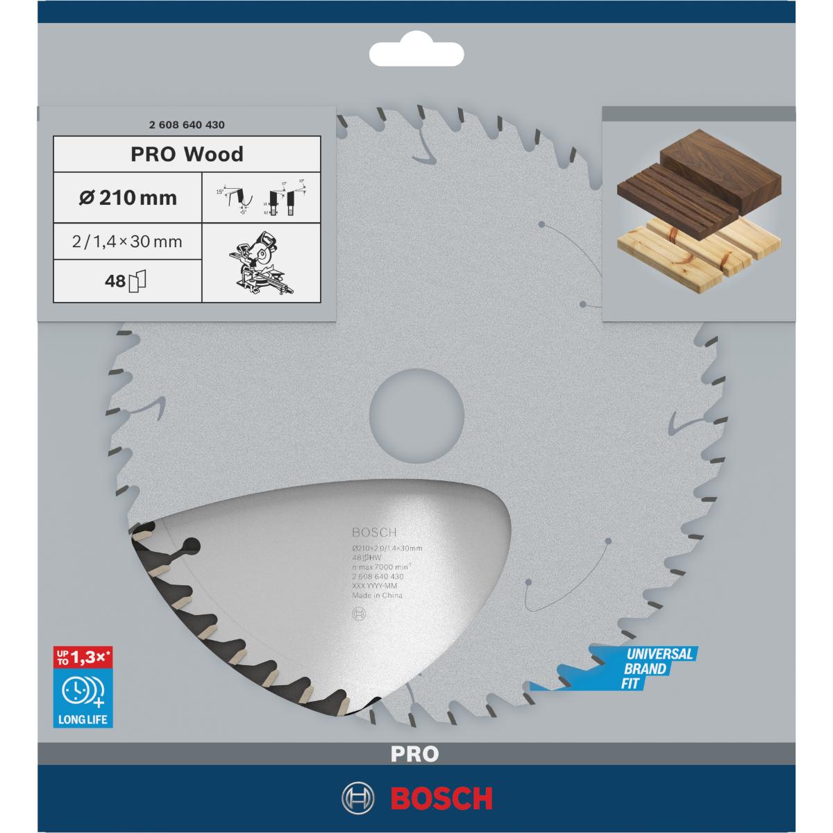 Bosch PRO Kreissägeblatt Optiline Wood für Kapp- und Gehrungssäge ø 210 mm