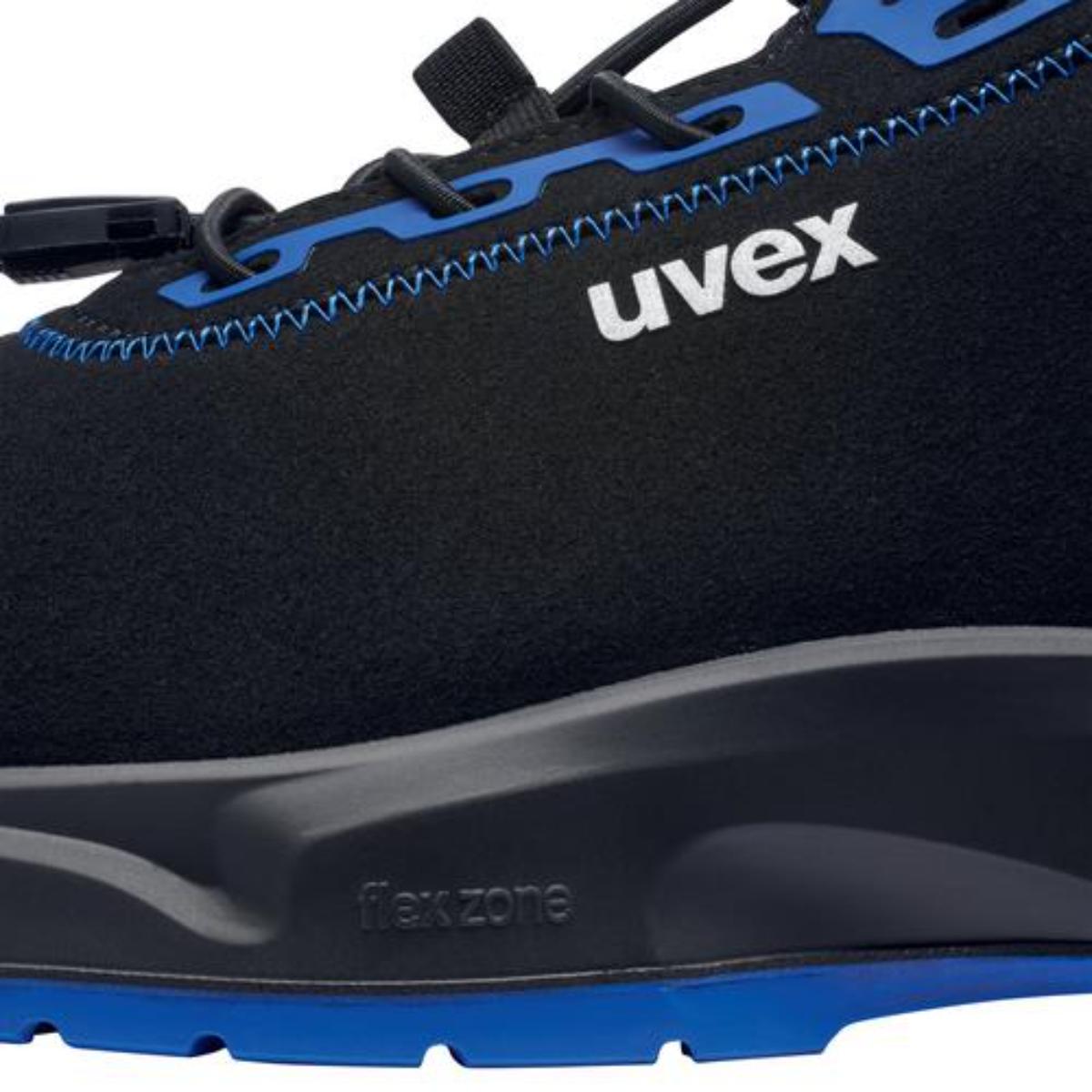 uvex 1 x-craft Sicherheitsschuh Stiefel S2, schwarz/blau