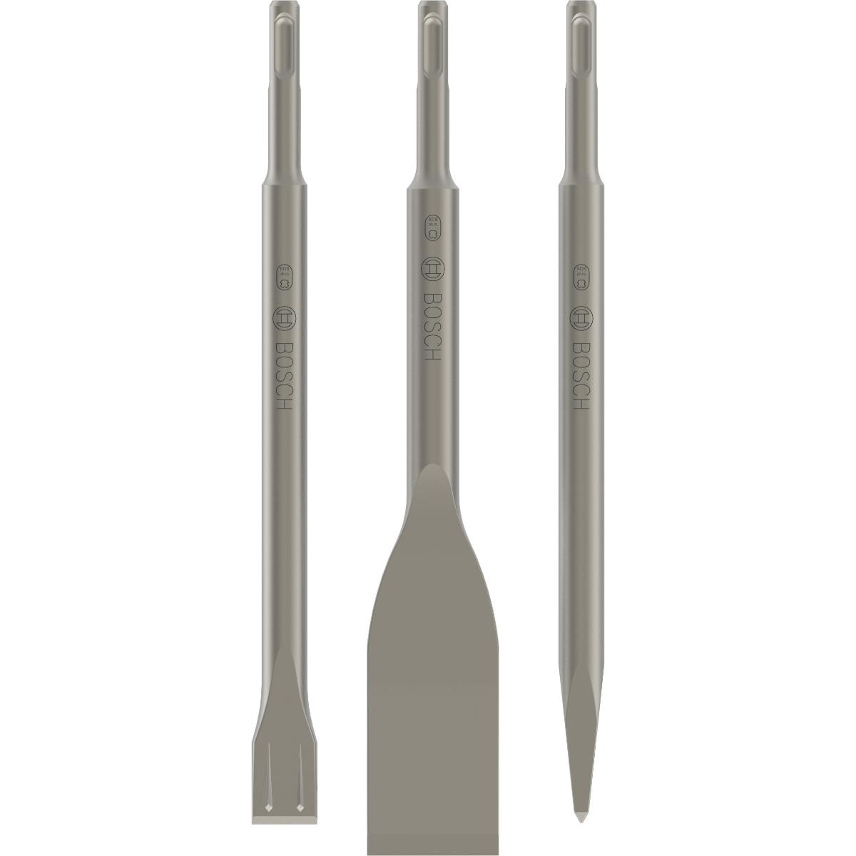 Bosch PRO Meißel-Set mit SDS plus, 3-teilig, 250, 250, 260 x 20, 40 mm