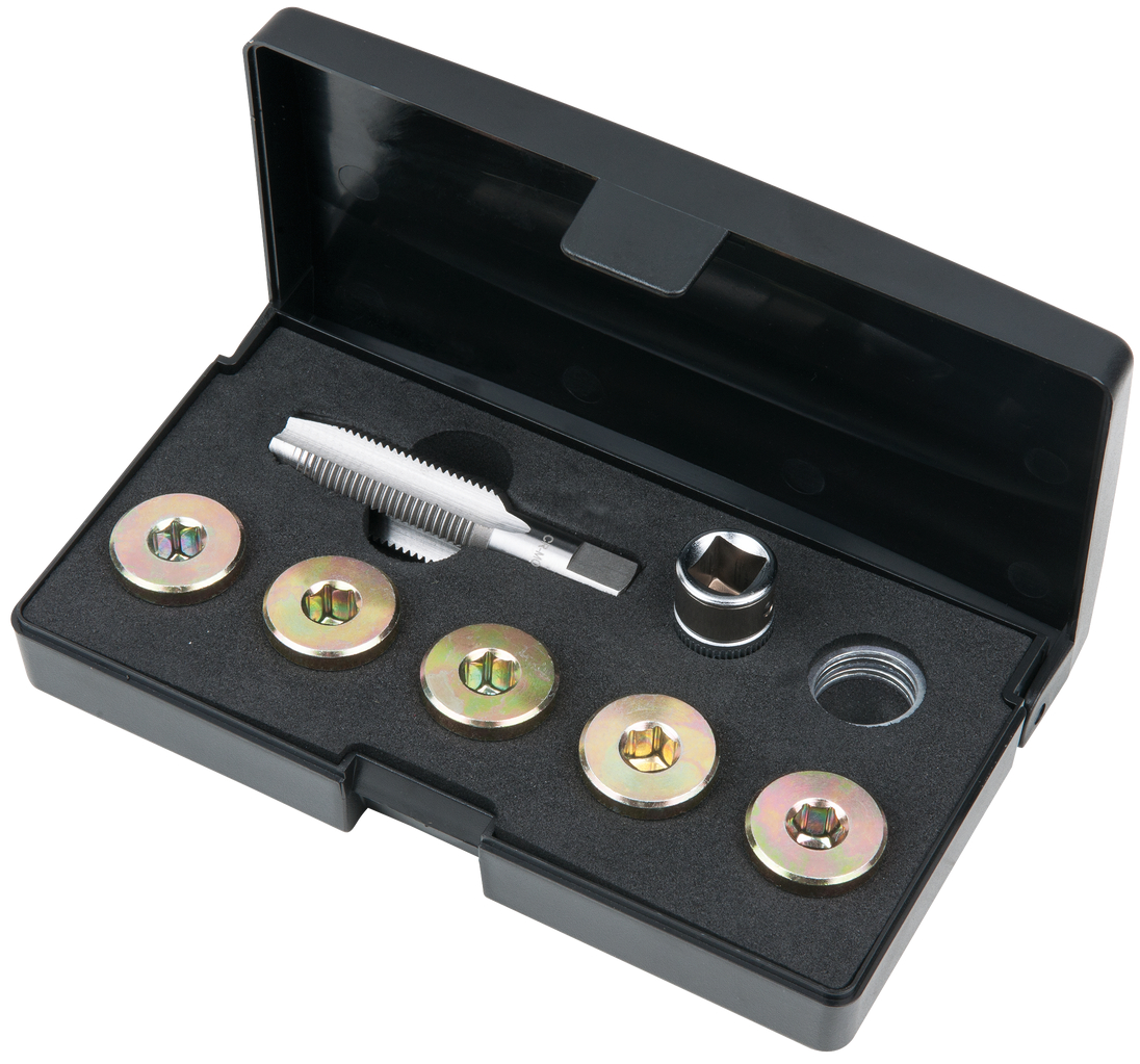 KS Tools Ölablassschrauben-Gewindereparatur-Satz, 12-tlg M17 x 1,5