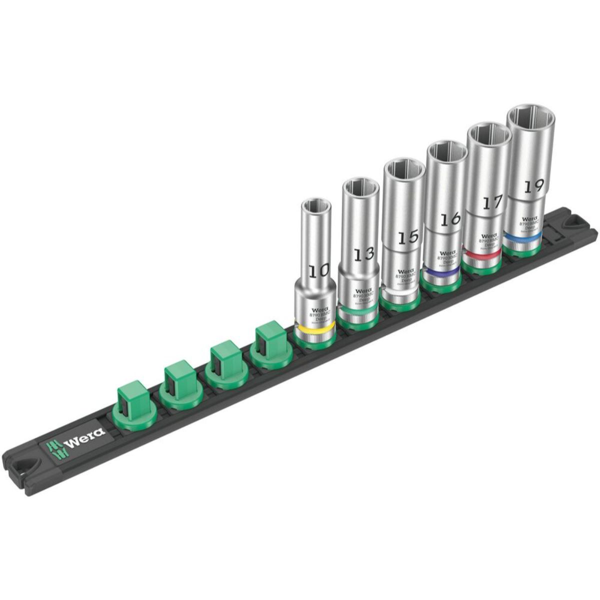 Wera Nuss-Magnetleiste C Deep 1 Steckschlüsseleinsatz-Satz, 1/2"-Antrieb, 6-teilig