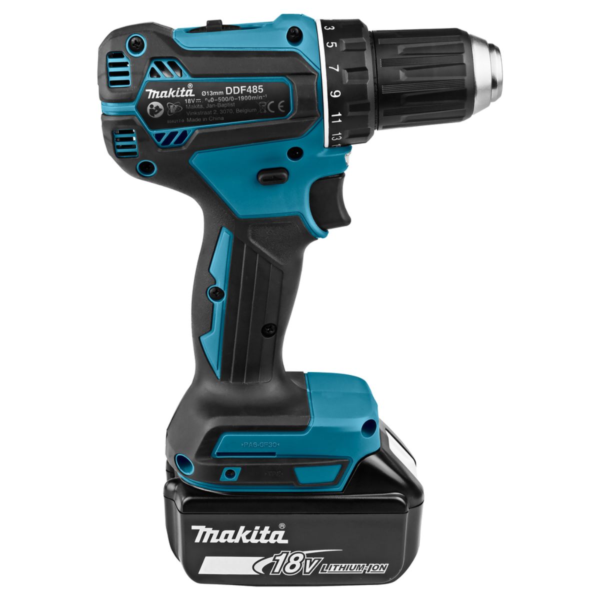 Makita Akku-Bohrschrauber LXT 18V / 3,0 Ah, 2 Akkus + Ladegerät im MAKPAC - DDF485RFJ