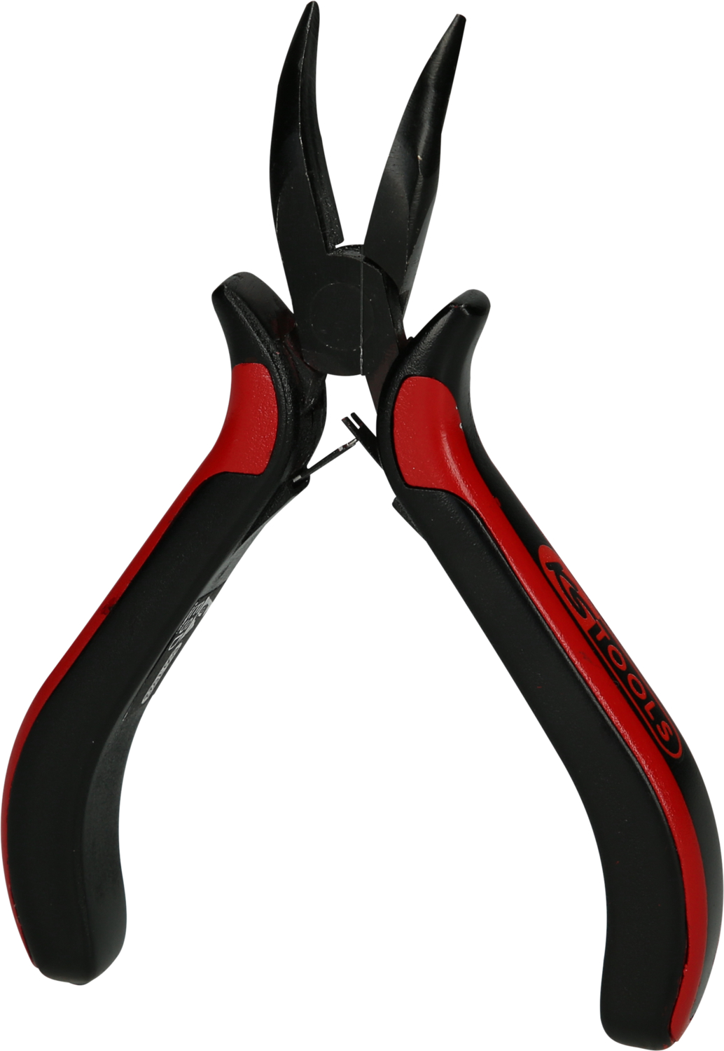 KS Tools Feinmechanik-Flachrundzange-gebogen, 130mm