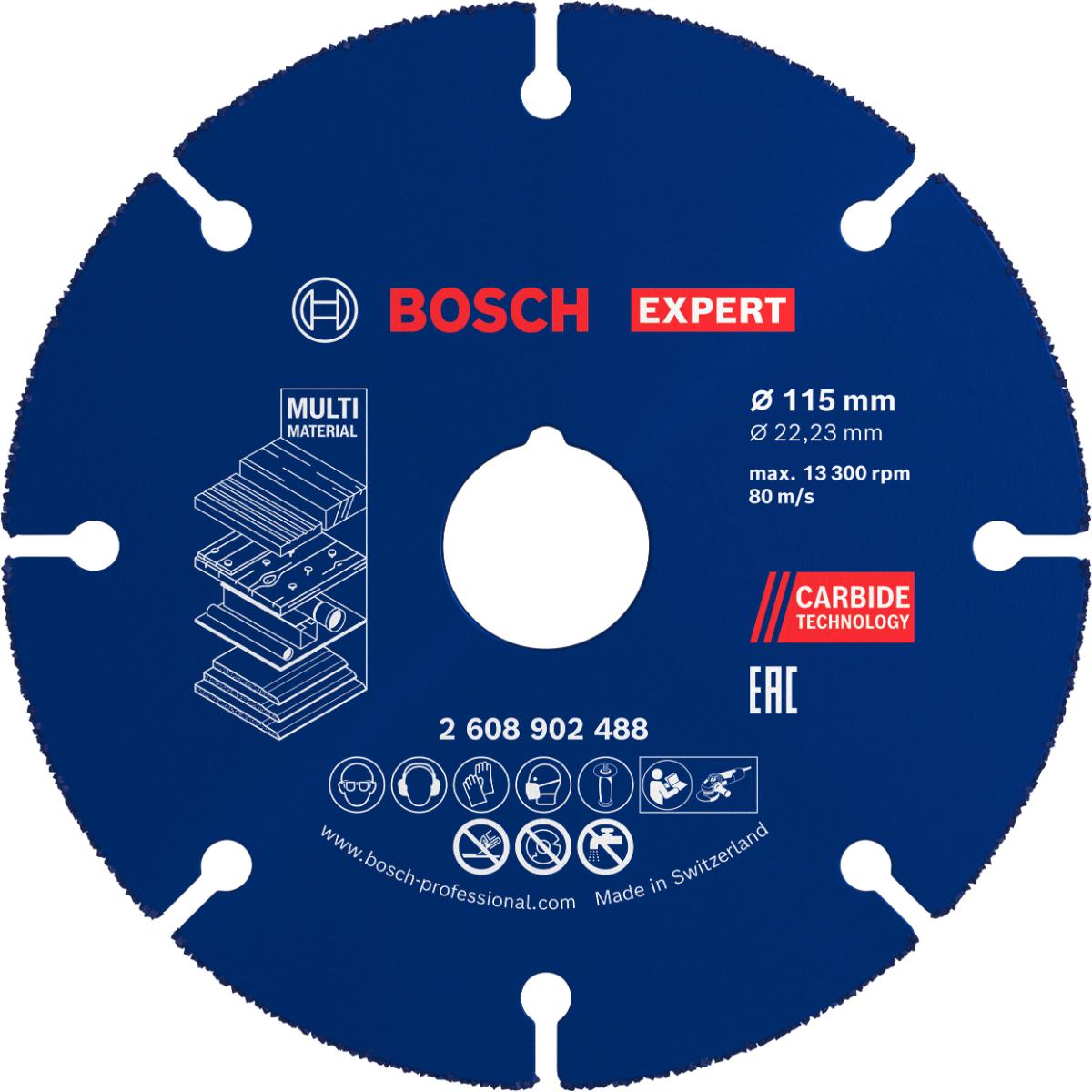 Bosch EXPERT Multi Material Carbide-Trennscheibe, 115 x 22,23 mm