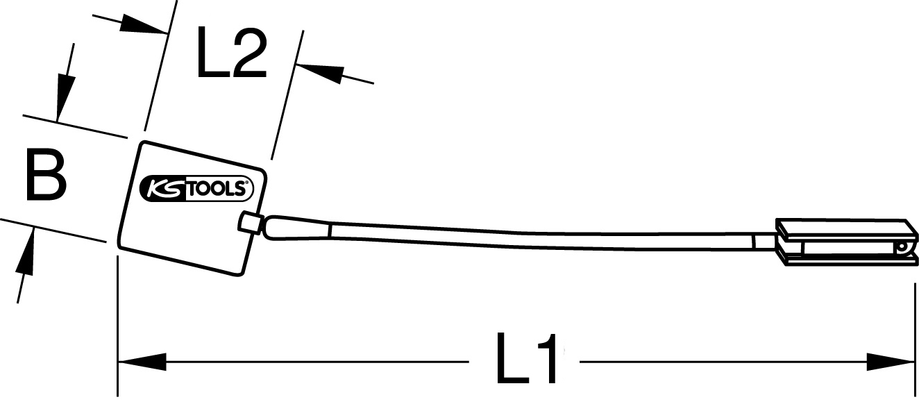 KS Tools Magnet-Schweißspiegel, 500mm